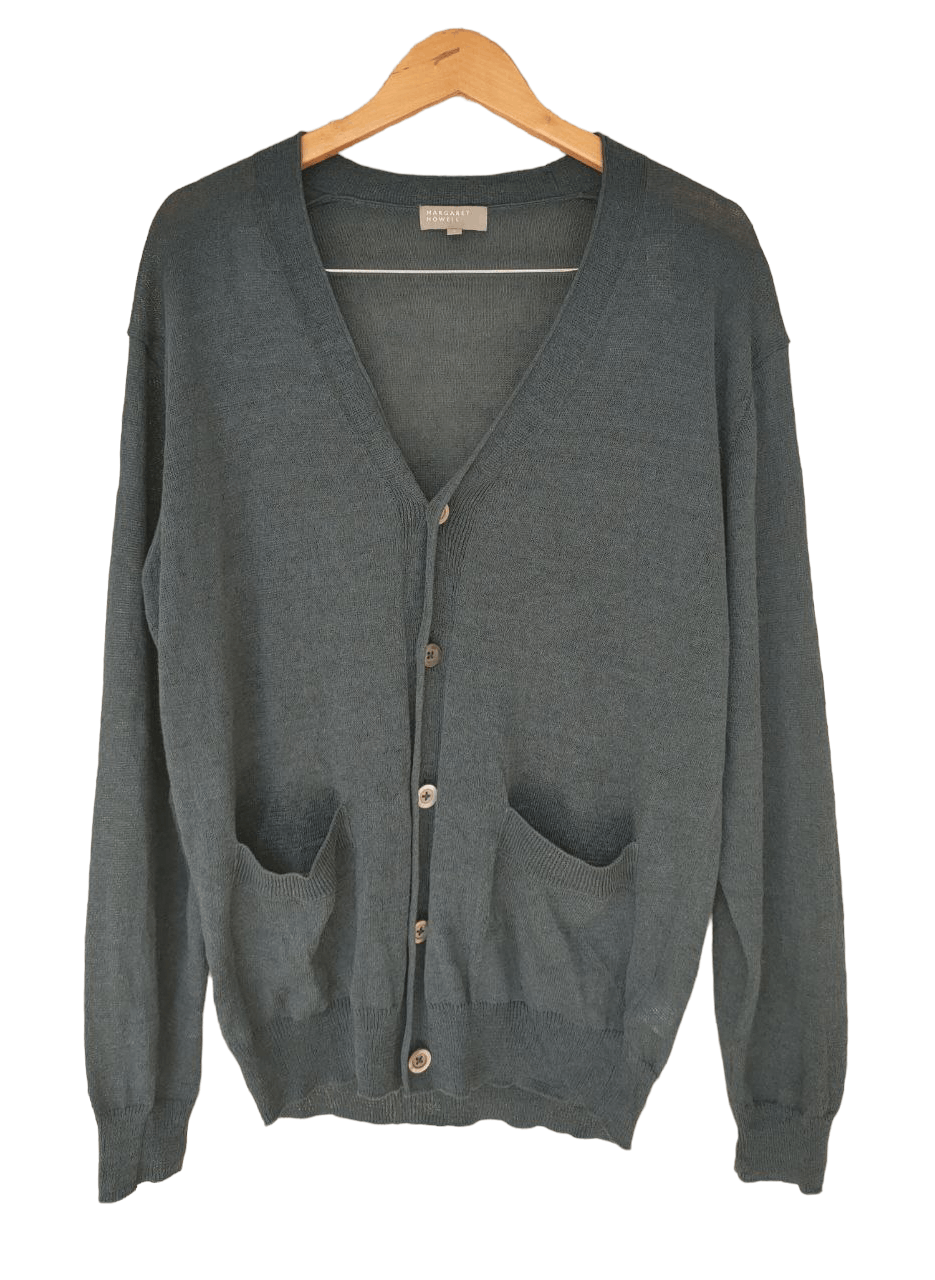 image of Margaret Howell Cardigan in Grey, Women's (Size Large)