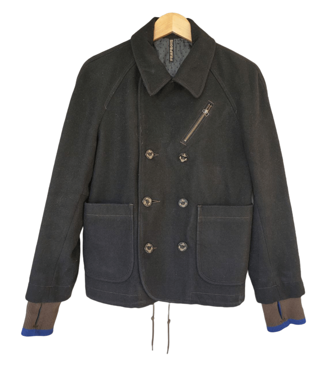image of Frapbois Wool Jacket in Black, Men's (Size Small)