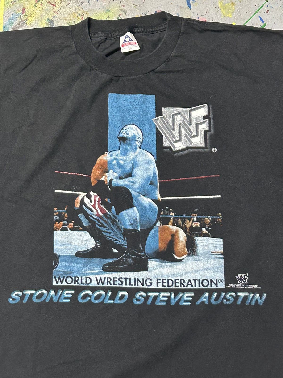 Vintage × WWF Stone cold Steve Austin Bret hart T-shirt 1997 Wwf Size US XXL / EU 58 / 5 - 3 Thumbnail