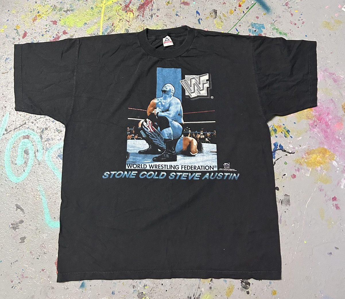 Vintage × WWF Stone cold Steve Austin Bret hart T-shirt 1997 Wwf Size US XXL / EU 58 / 5 - 2 Thumbnail