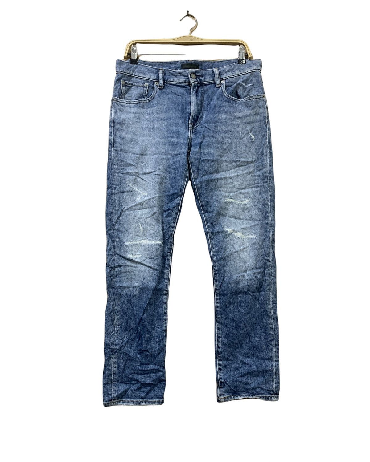 Japanese Brand × Undercover × Uniqlo UNIQLO UNDERCOVER INSPIRED STONEWASH DISTRESSED DENIM JEANS Size US 33 - 1 Thumbnail