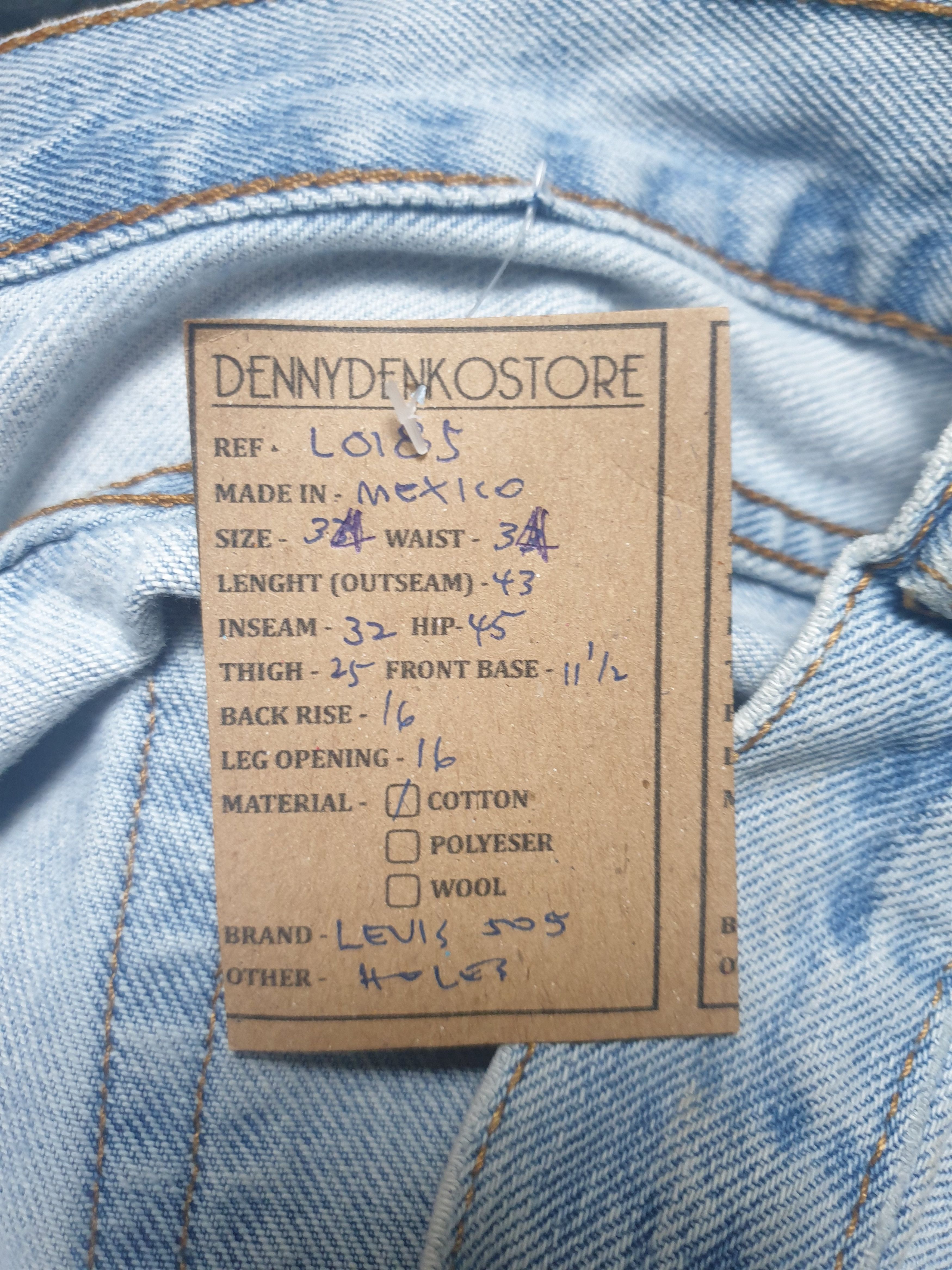 Levi's LEVIS 505 Light Wash Distressed Size 34X32 Jeans L0185 Size US 34 / EU 50 - 15 Thumbnail