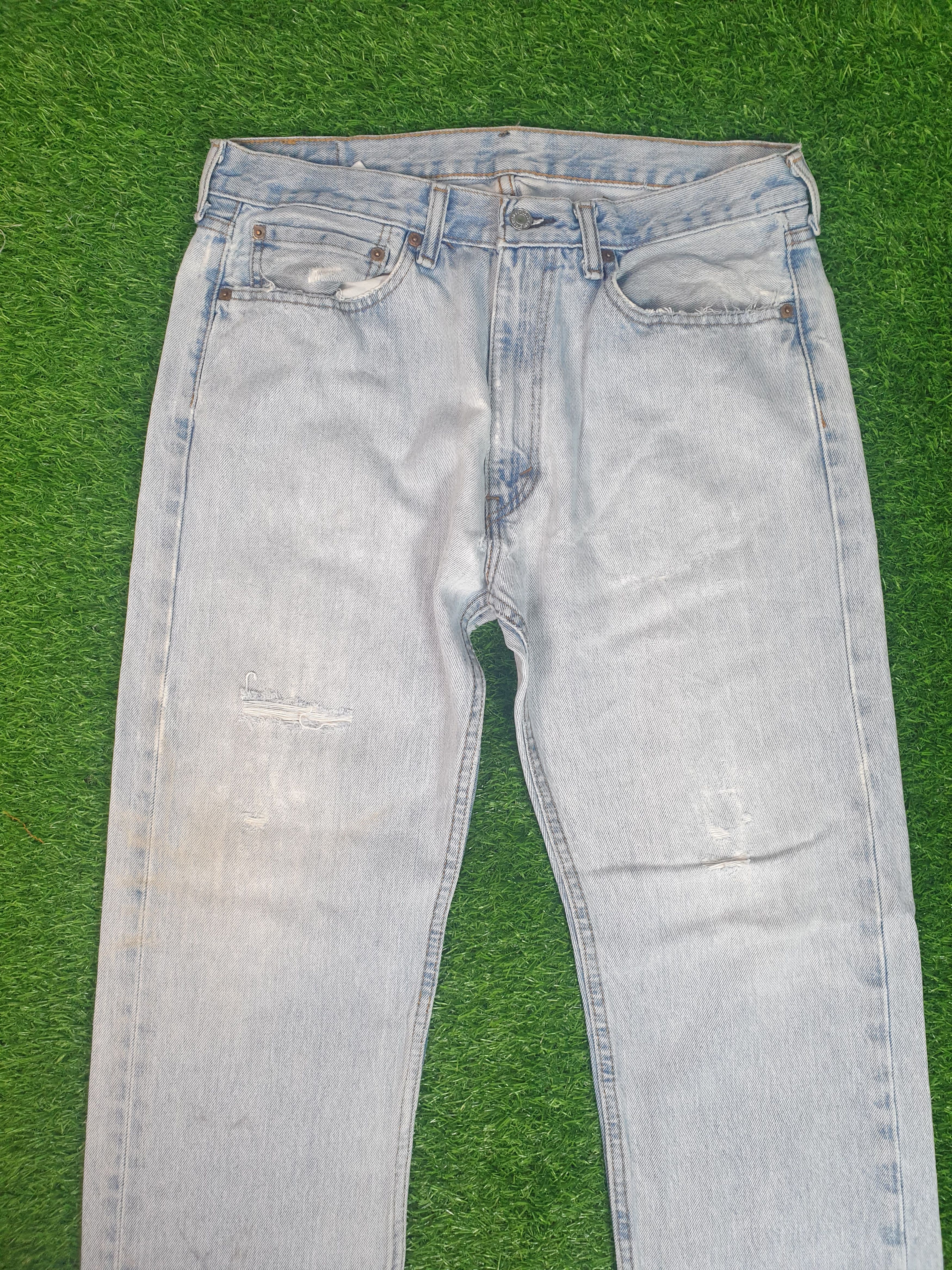 Levi's LEVIS 505 Light Wash Distressed Size 34X32 Jeans L0185 Size US 34 / EU 50 - 6 Thumbnail