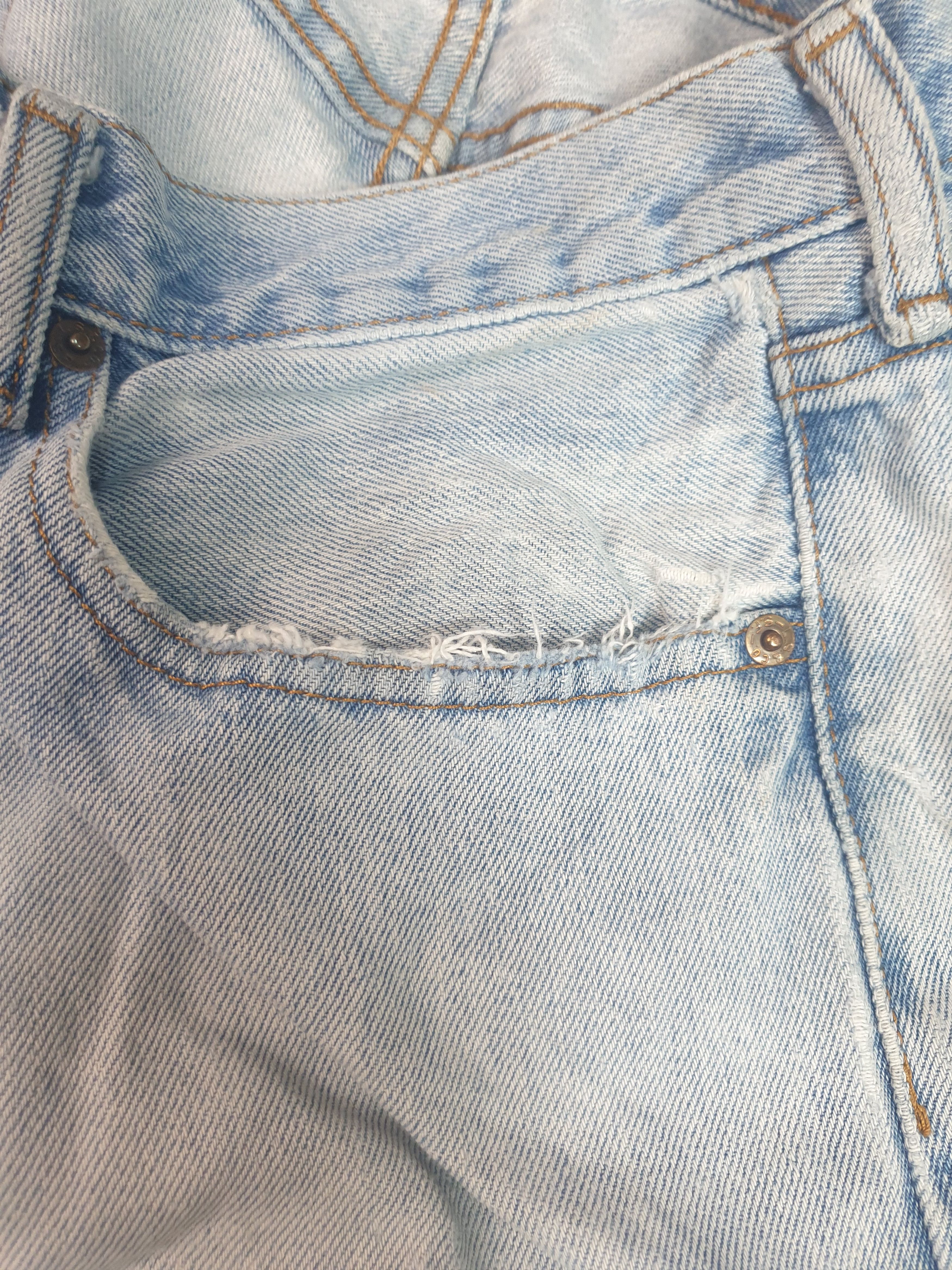 Levi's LEVIS 505 Light Wash Distressed Size 34X32 Jeans L0185 Size US 34 / EU 50 - 11 Thumbnail