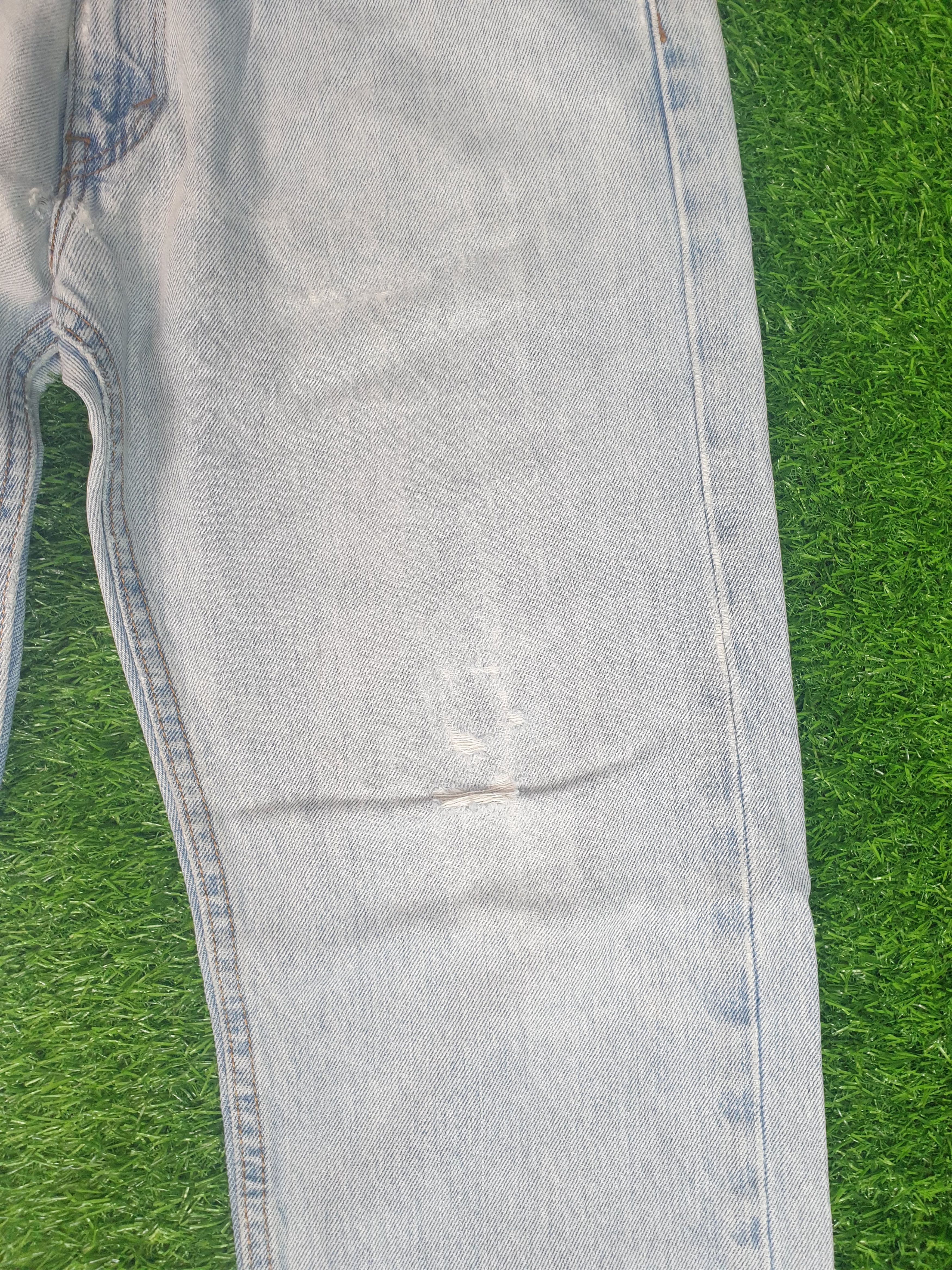 Levi's LEVIS 505 Light Wash Distressed Size 34X32 Jeans L0185 Size US 34 / EU 50 - 5 Thumbnail