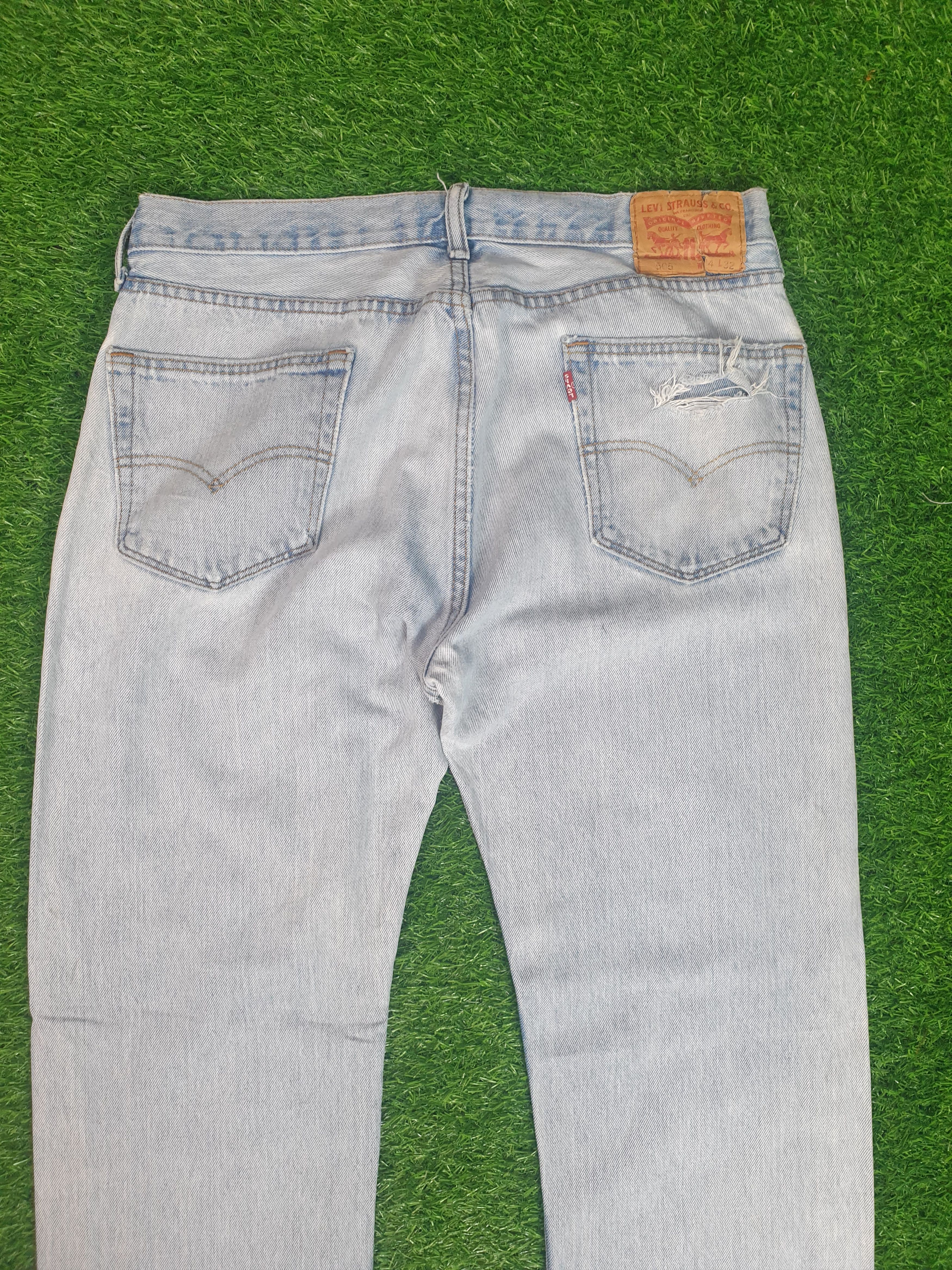 Levi's LEVIS 505 Light Wash Distressed Size 34X32 Jeans L0185 Size US 34 / EU 50 - 7 Thumbnail