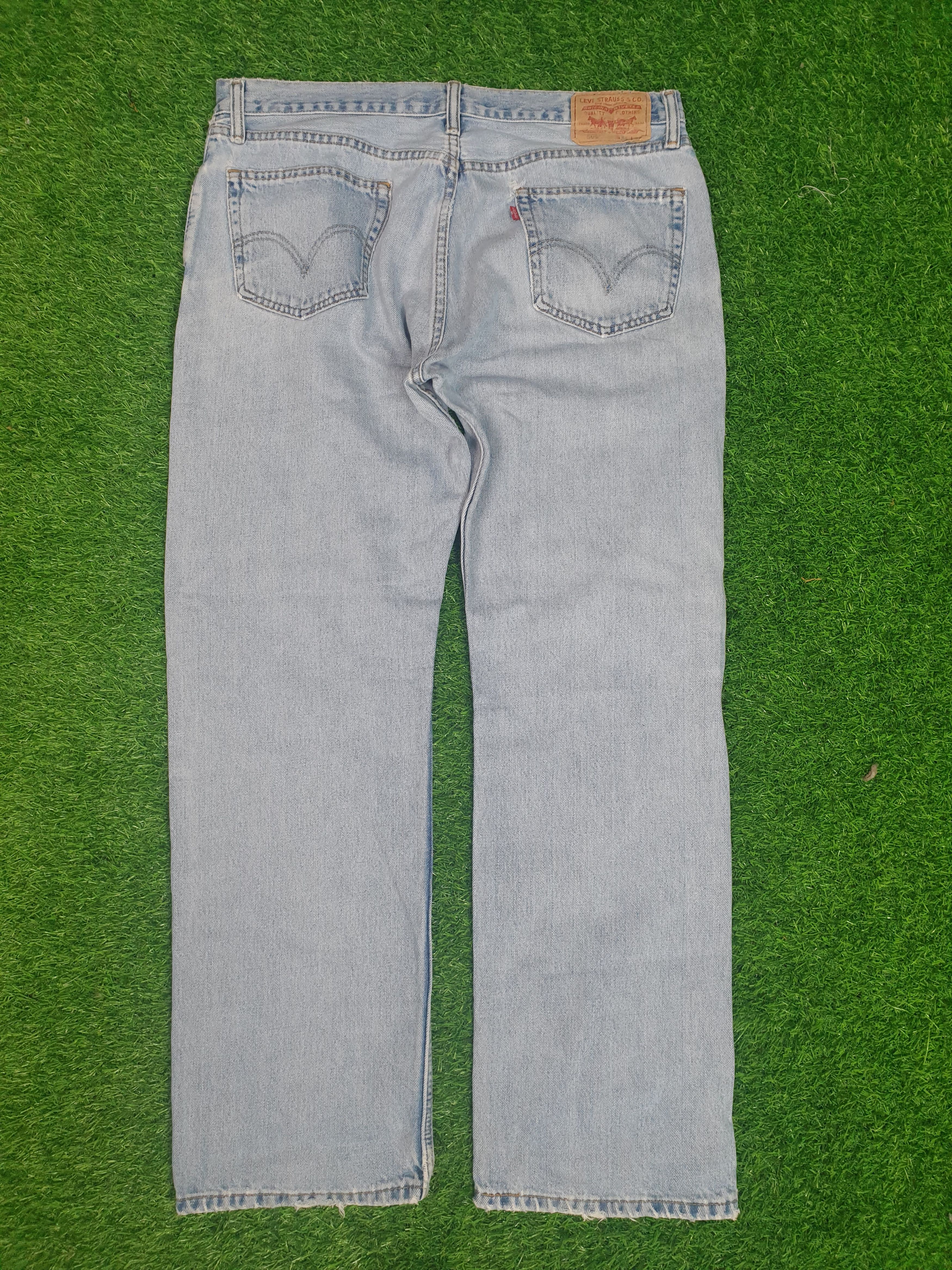 Levi's Vintage LEVIS 505 Sun Faded Light Blue Size 36X31 L0078 Size US 36 / EU 52 - 2 Thumbnail