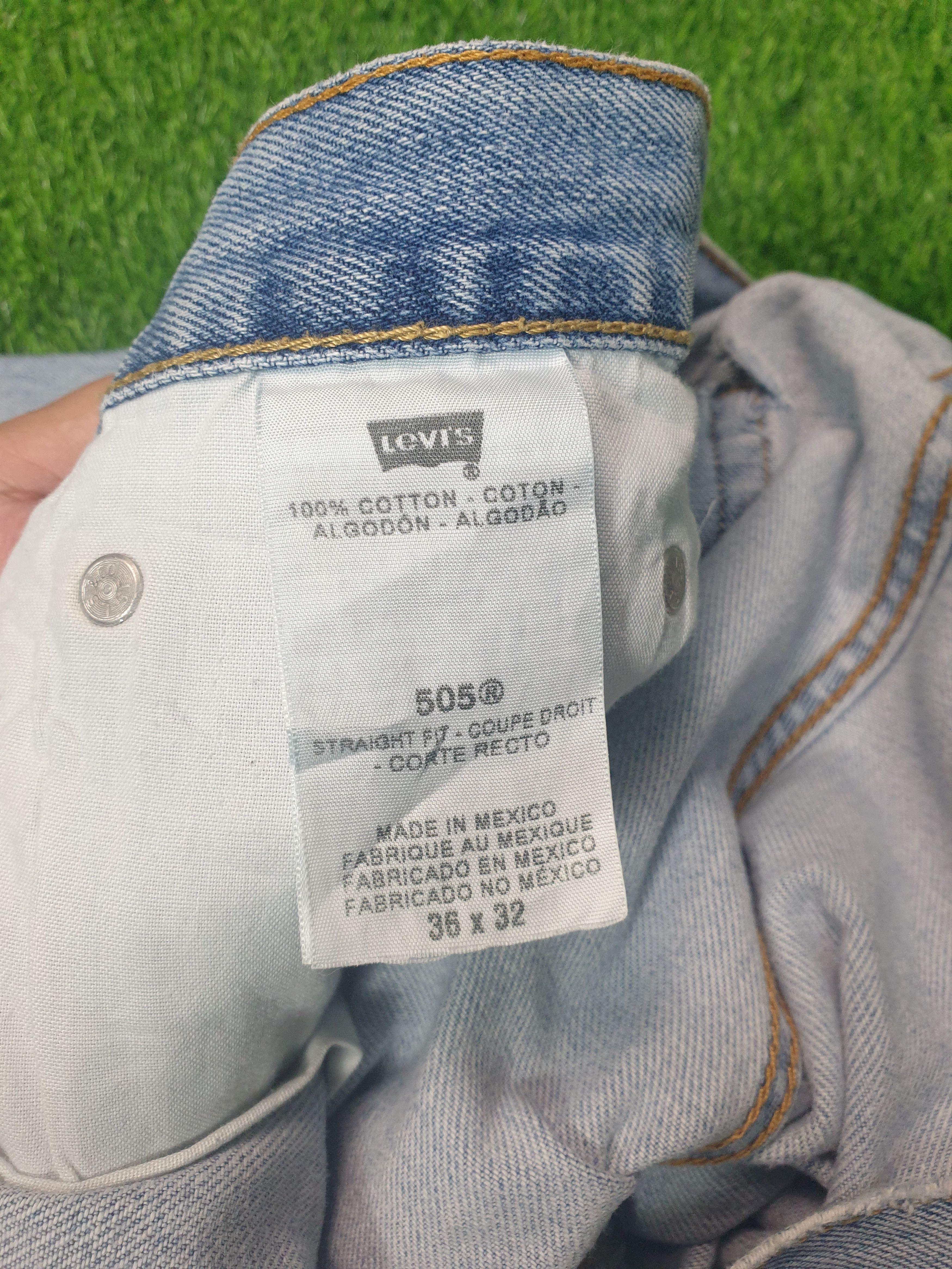 Levi's Vintage LEVIS 505 Sun Faded Light Blue Size 36X31 L0078 Size US 36 / EU 52 - 9 Thumbnail
