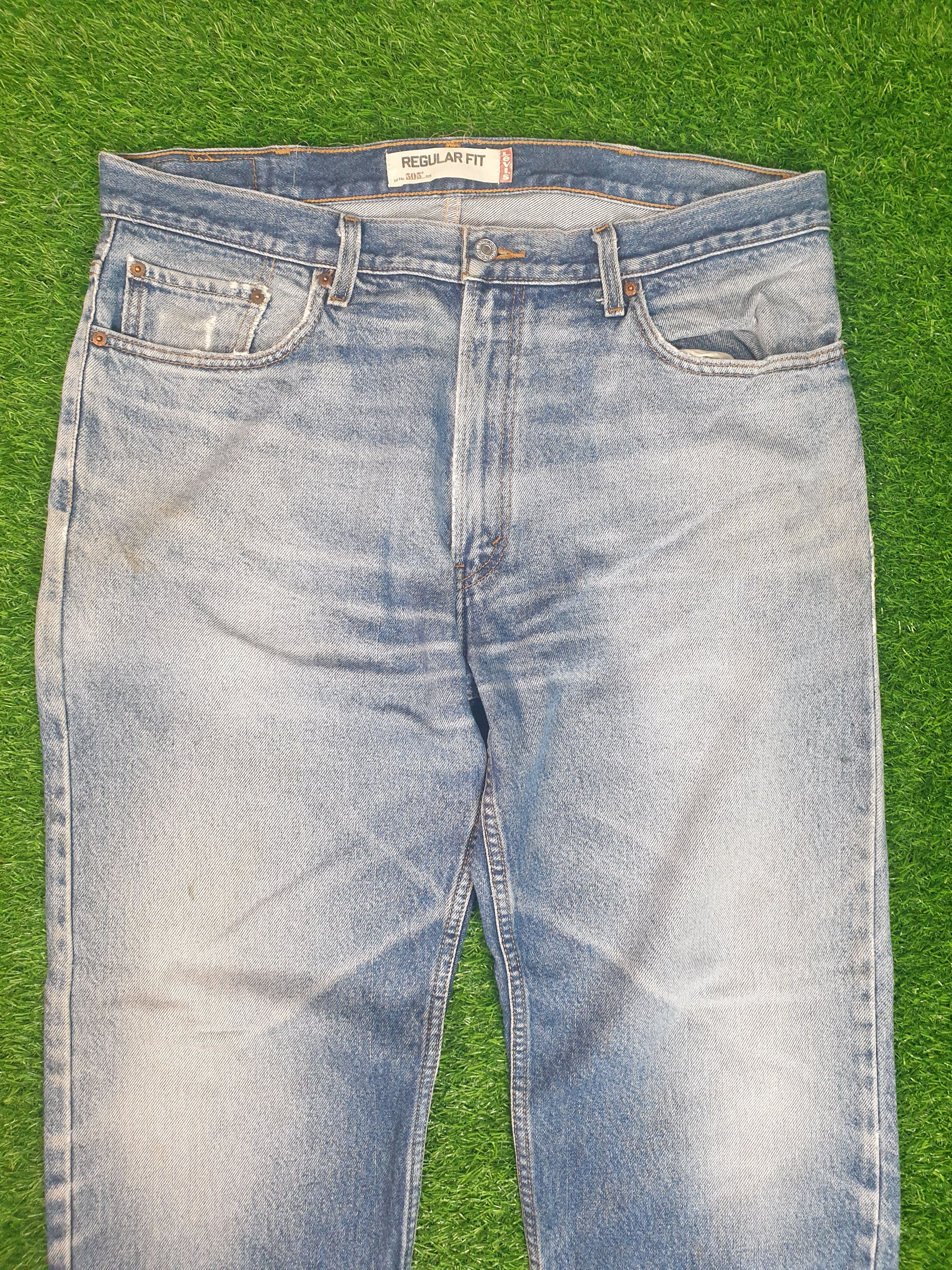 Levi's LEVIS 505 Sun Faded Distressed Size 38X31 Jeans L0183 Size US 38 / EU 54 - 6 Thumbnail