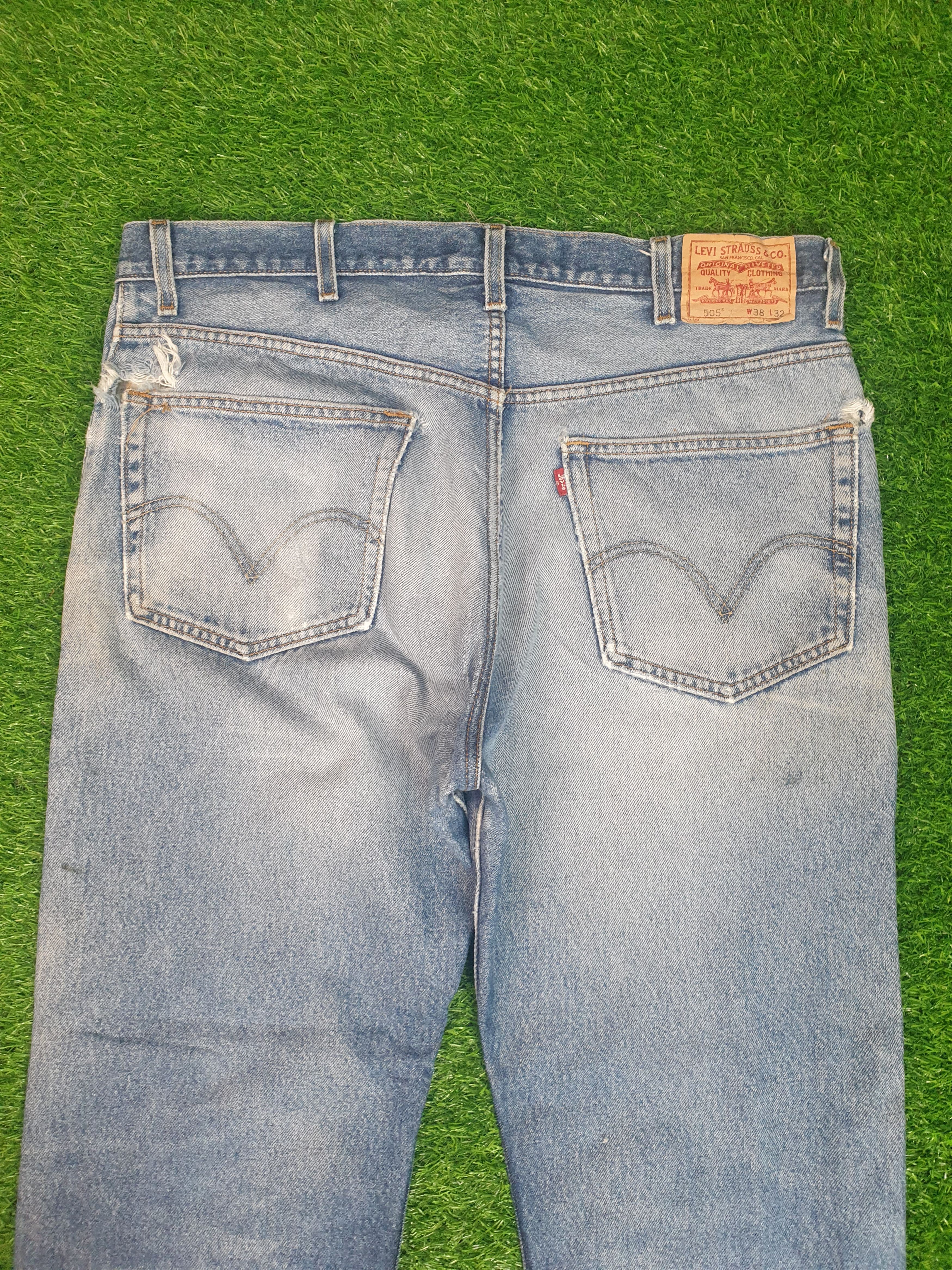 Levi's LEVIS 505 Sun Faded Distressed Size 38X31 Jeans L0183 Size US 38 / EU 54 - 5 Thumbnail