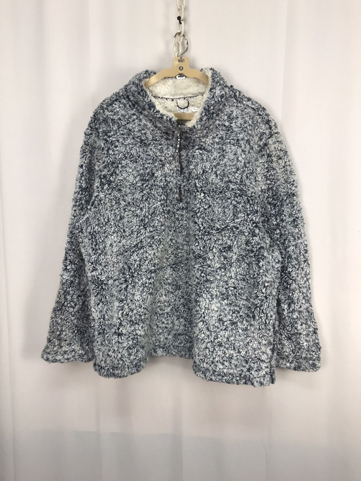 Other Time and tru half zipper deep pile fleece beggie jacket Size US L / EU 52-54 / 3 - 7 Thumbnail