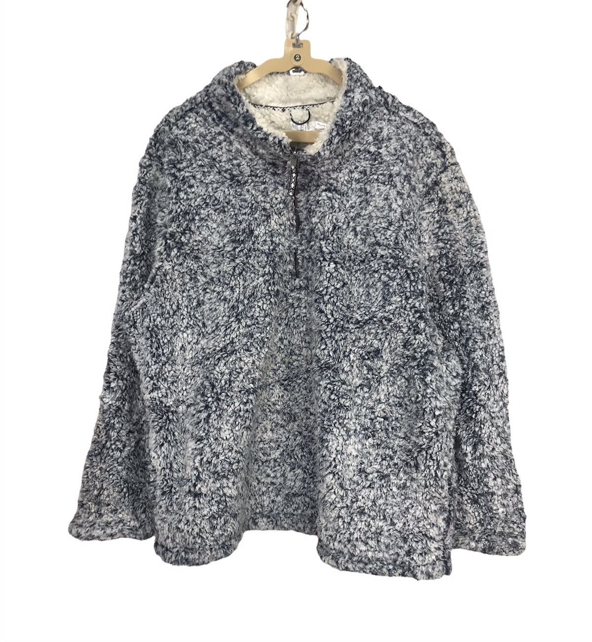 Other Time and tru half zipper deep pile fleece beggie jacket Size US L / EU 52-54 / 3 - 1 Thumbnail