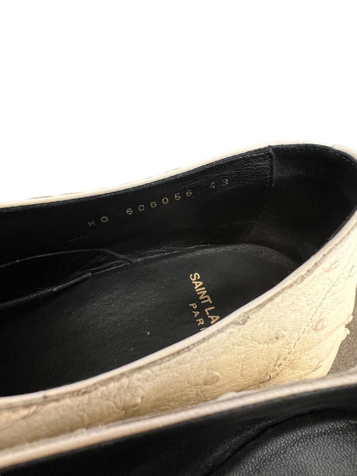 Saint Laurent Paris Ostrich Skin Lace Up Derby Size US 10 / EU 43 - 4 Thumbnail