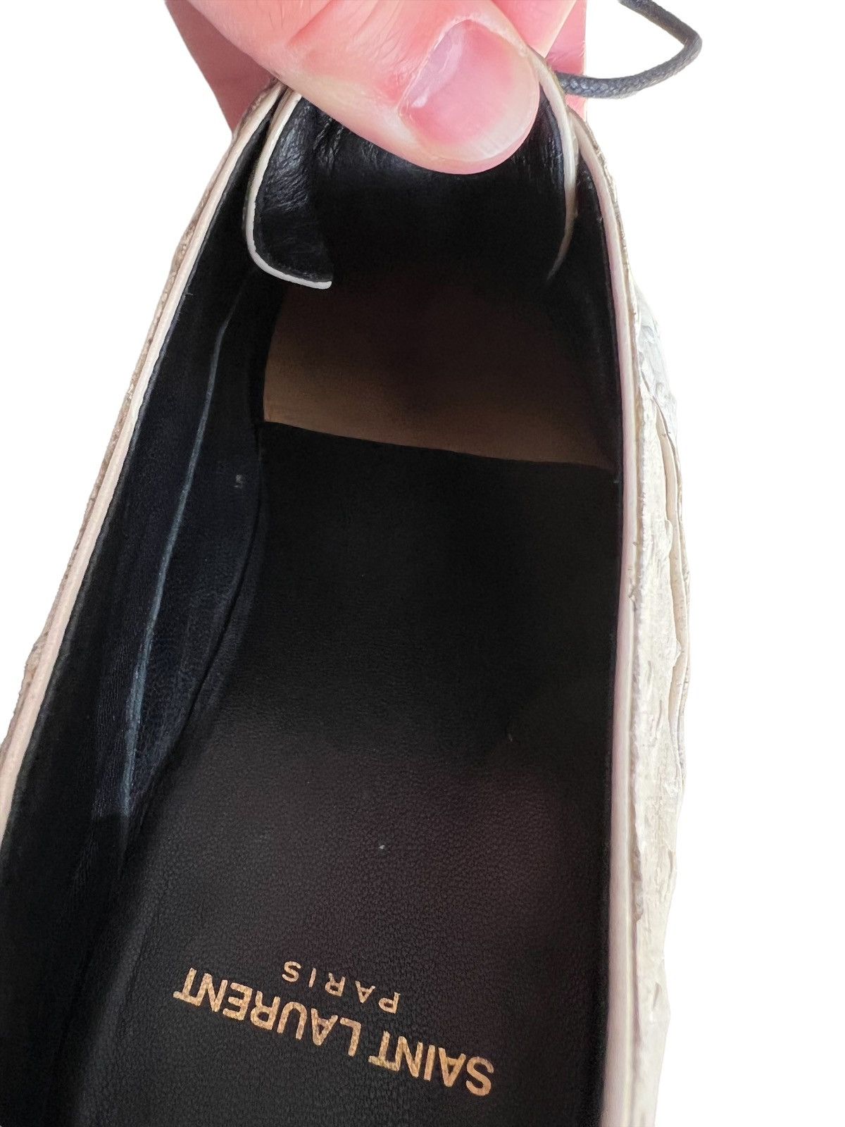Saint Laurent Paris Ostrich Skin Lace Up Derby Size US 10 / EU 43 - 6 Thumbnail