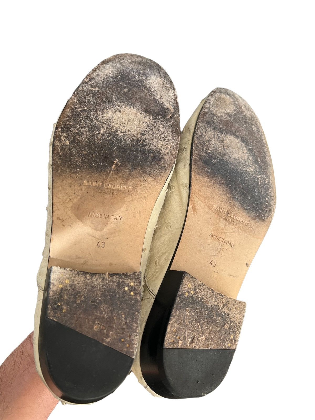 Saint Laurent Paris Ostrich Skin Lace Up Derby Size US 10 / EU 43 - 7 Thumbnail