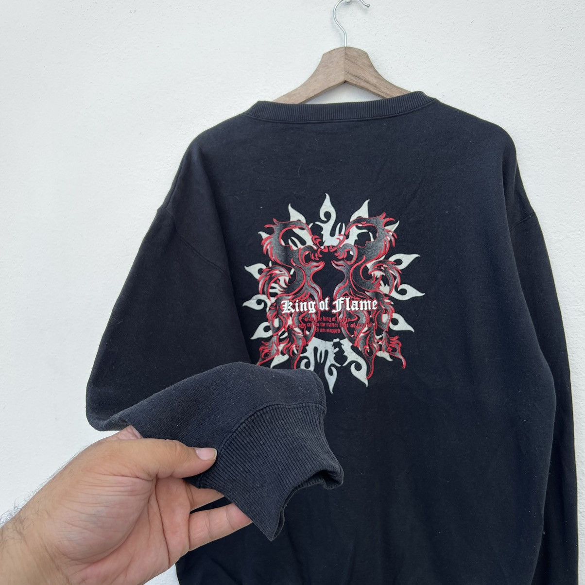 Japanese Brand KING OF FLAME BIG LOGO INSPIRED BY CHROME HEARTS STYLE Size US L / EU 52-54 / 3 - 4 Thumbnail