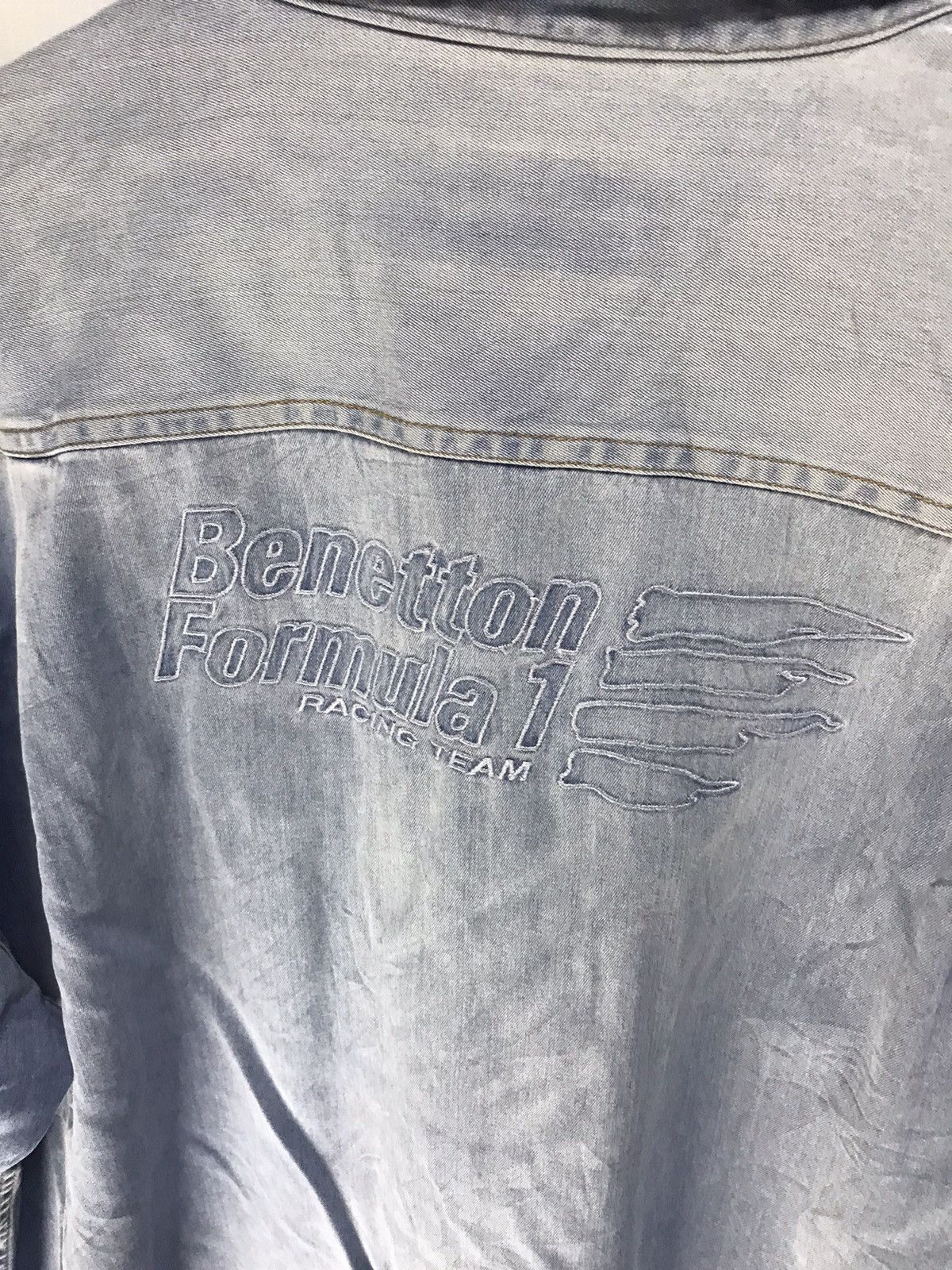 Sports Specialties × United Colors Of Benetton Distressed denim shirt Benetton formula one racing team Size US L / EU 52-54 / 3 - 5 Thumbnail