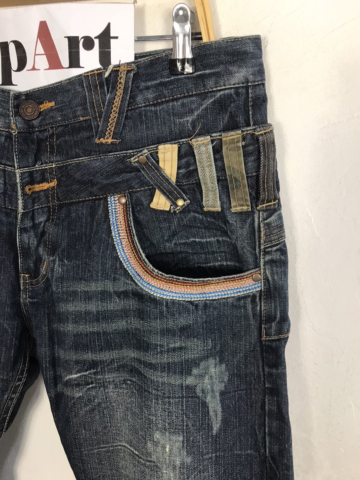 Japanese Brand Vintage Memory Special Double Waist Lightning Design Size US 34 / EU 50 - 5 Thumbnail