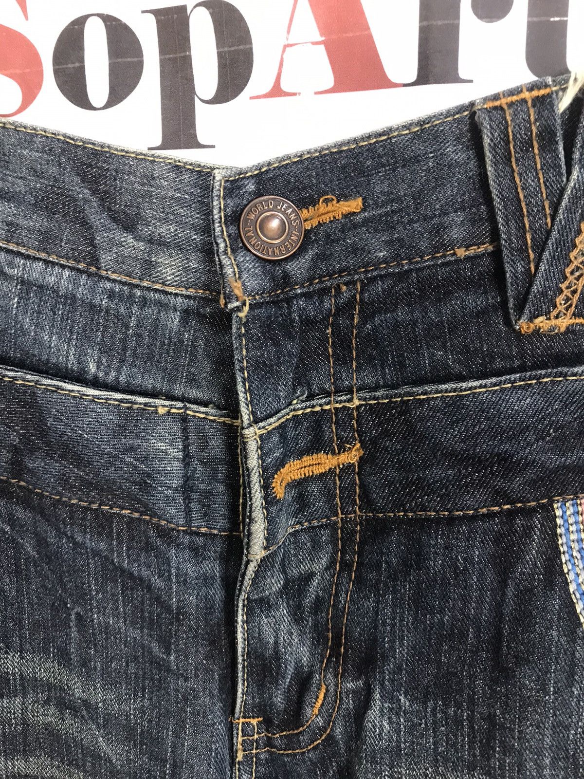 Japanese Brand Vintage Memory Special Double Waist Lightning Design Size US 34 / EU 50 - 6 Thumbnail