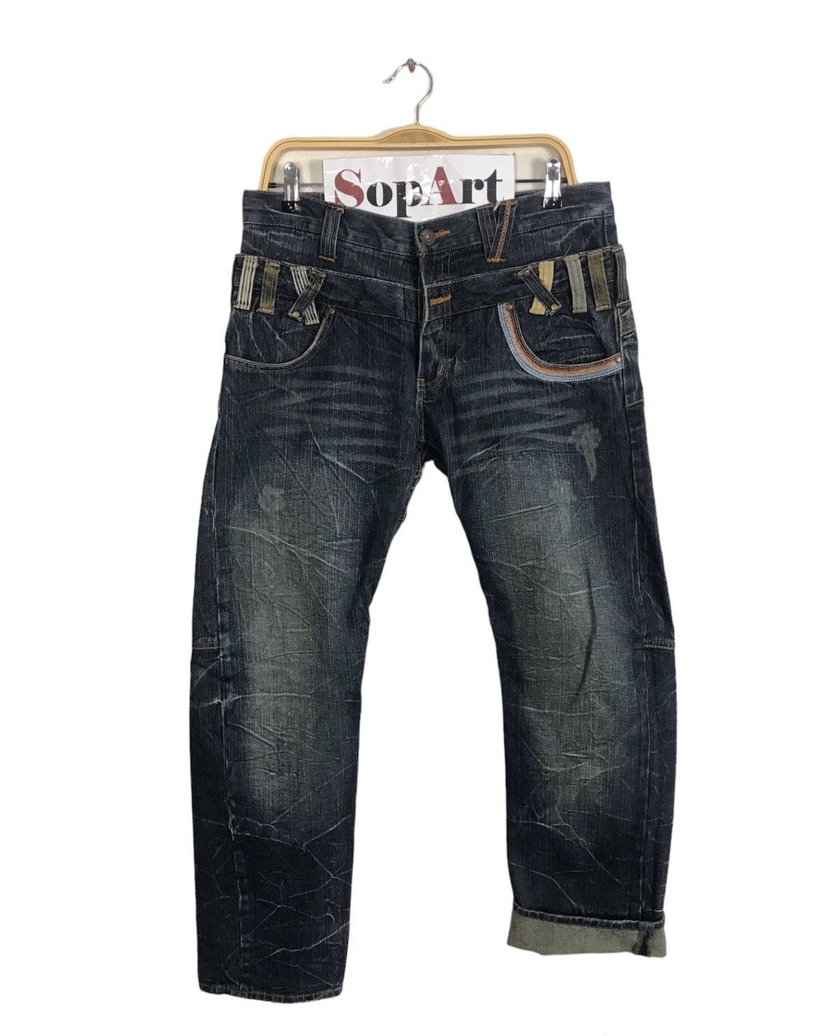 Japanese Brand Vintage Memory Special Double Waist Lightning Design Size US 34 / EU 50 - 1 Thumbnail