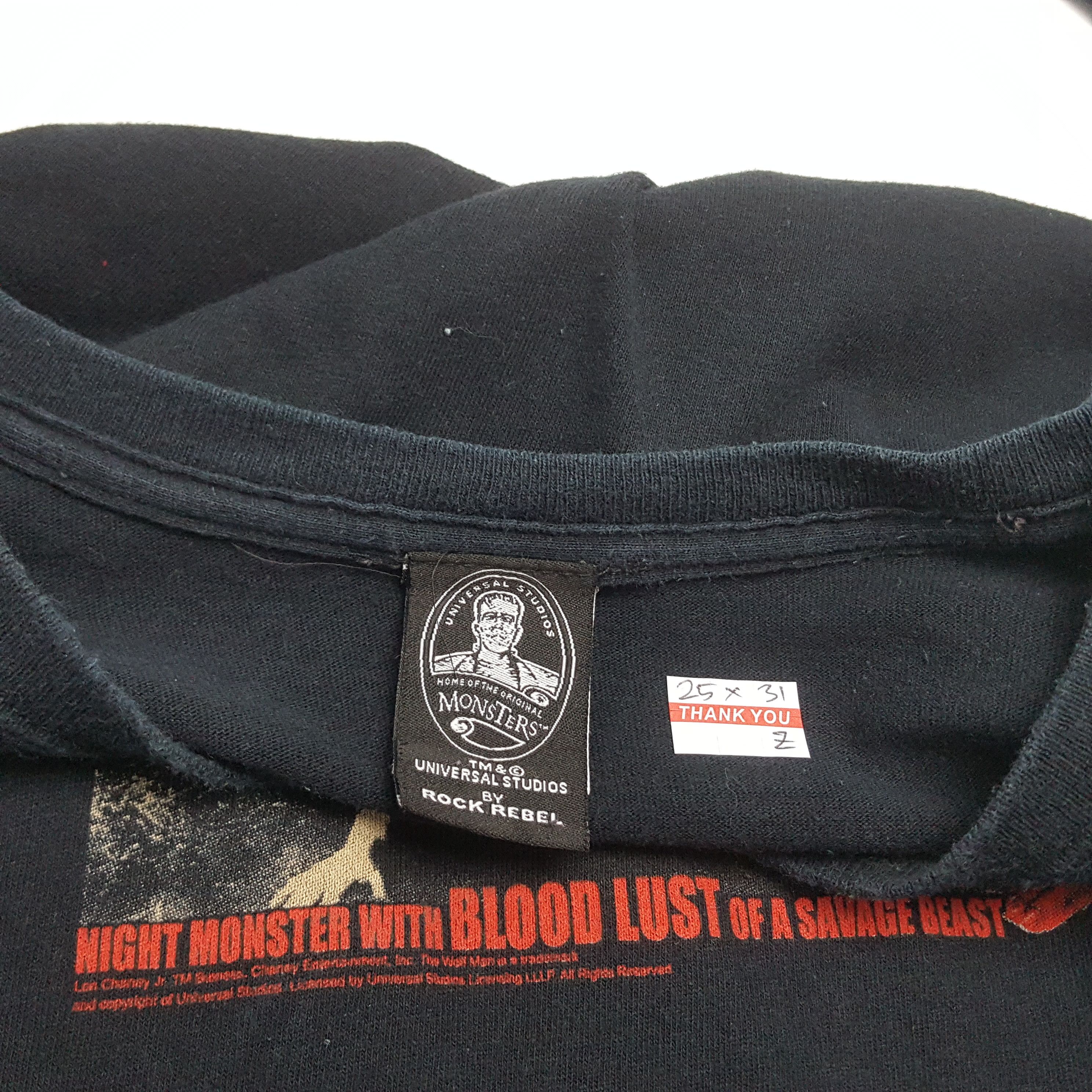 Universal Studios × Vintage Vintage THE WOLFMAN American horror movie promo t-shirt Size US XL / EU 56 / 4 - 5 Thumbnail