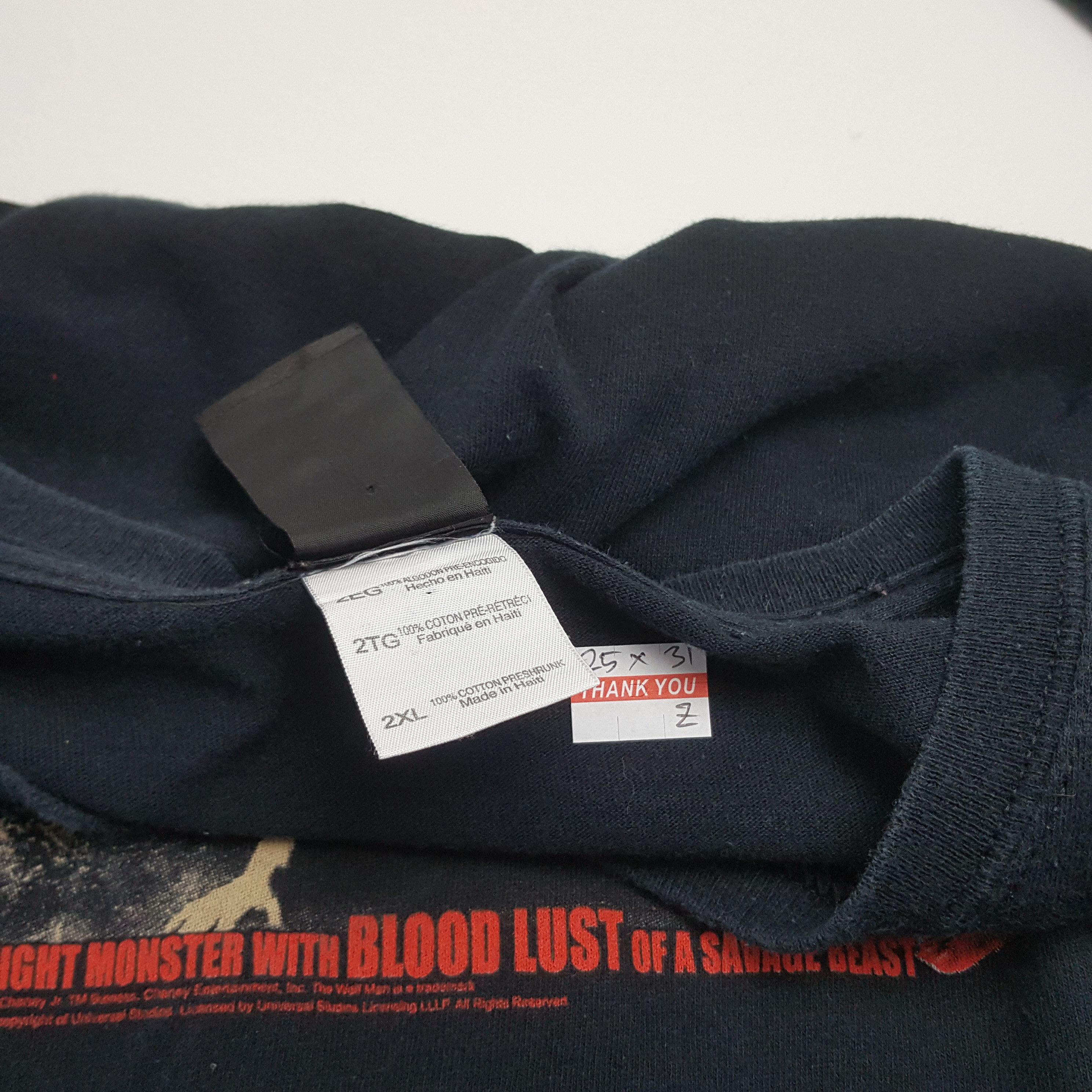 Universal Studios × Vintage Vintage THE WOLFMAN American horror movie promo t-shirt Size US XL / EU 56 / 4 - 2 Thumbnail