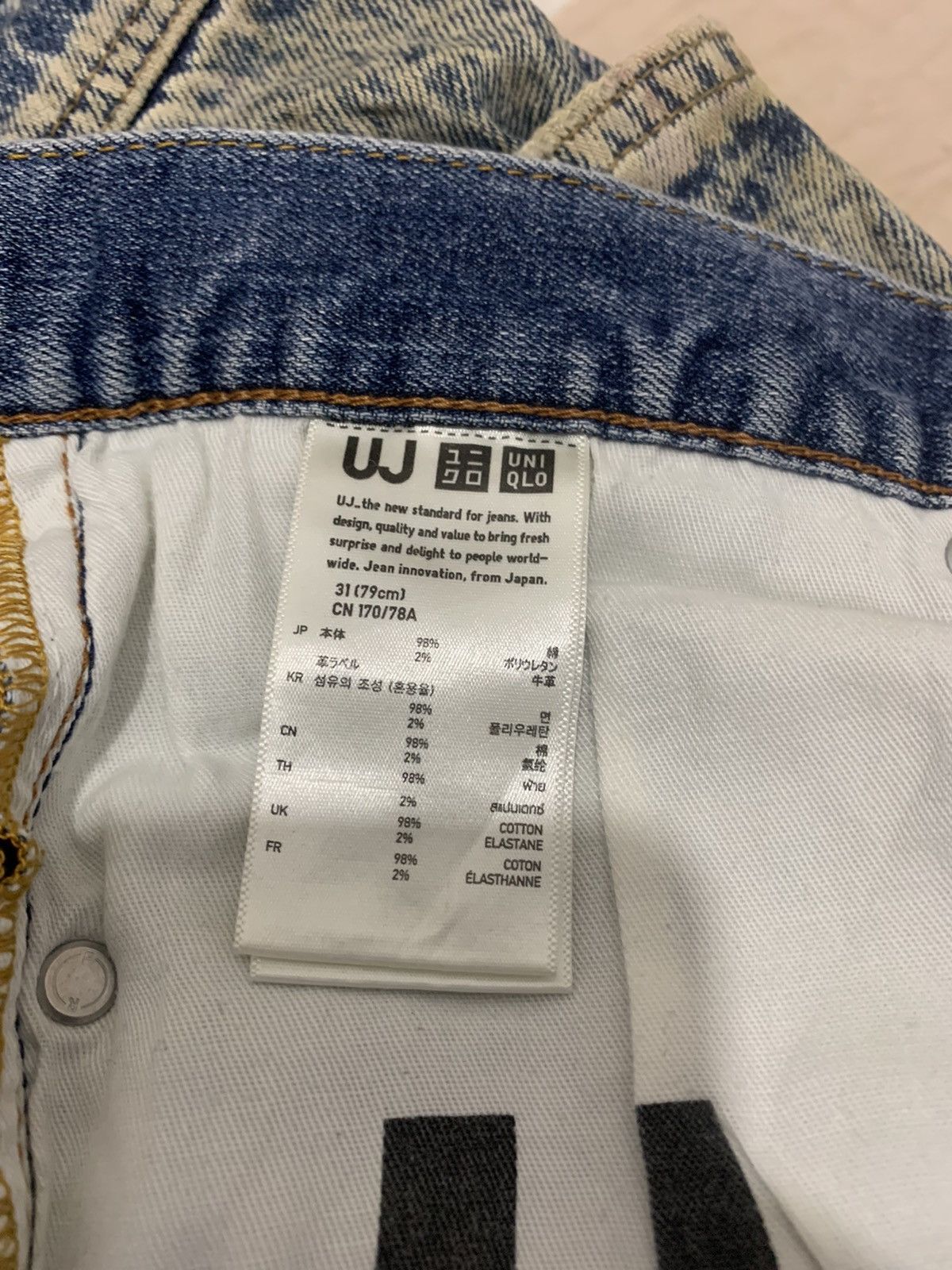 Japanese Brand × Undercover × Uniqlo UNIQLO S001 UNDERCOVER INSPIRE INDIGO STONEWASH DENIM JEANS Size US 32 / EU 48 - 21 Thumbnail