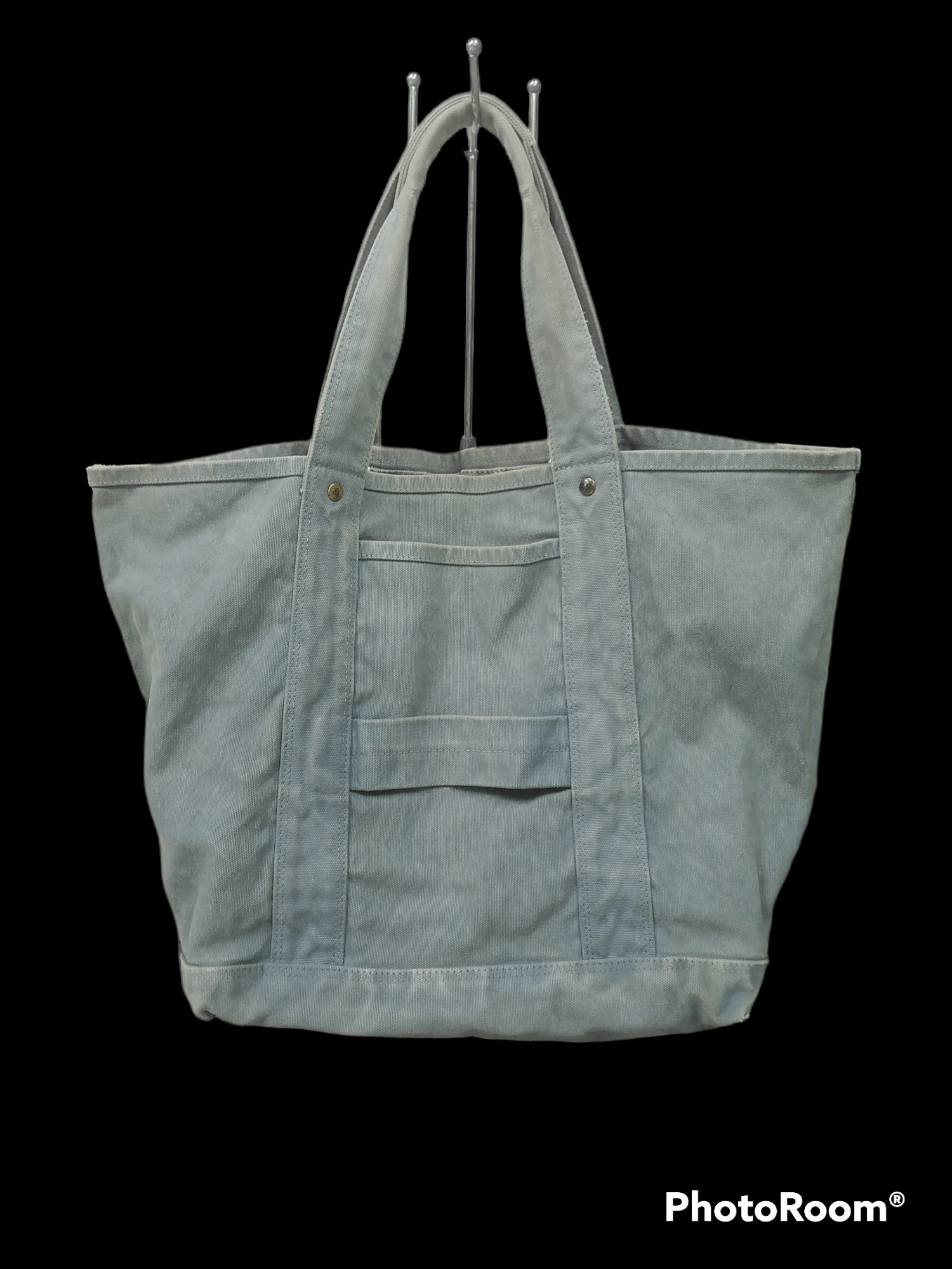 image of Vintage Butler Verner Sails Heavy Duty Canvas Tote Bag in Distressed Blue, Men's