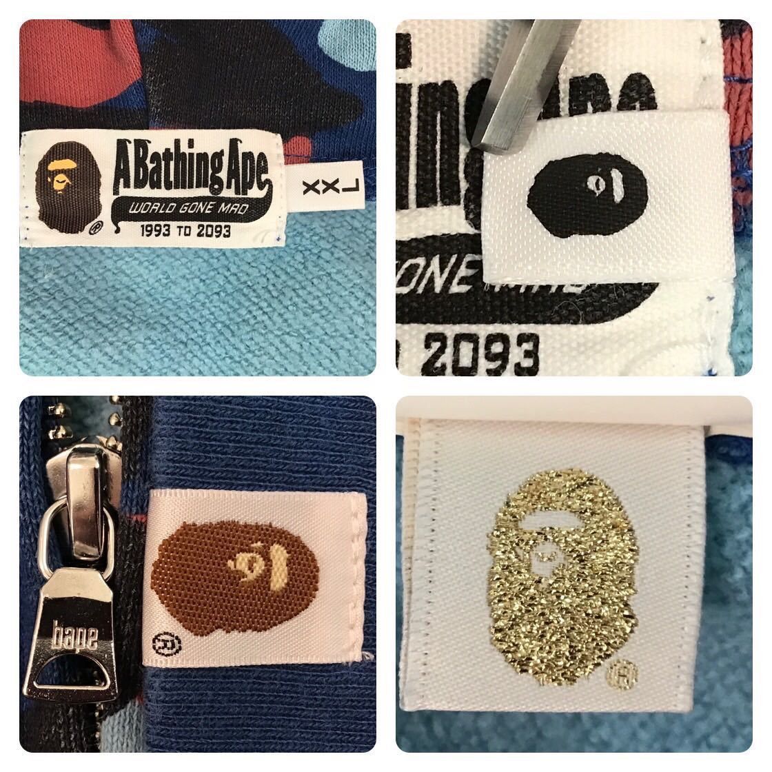 Bape × Swarovski BAPE HEAD Swarovski logo full zip hoodie multi camo Size US XXL / EU 58 / 5 - 8 Thumbnail
