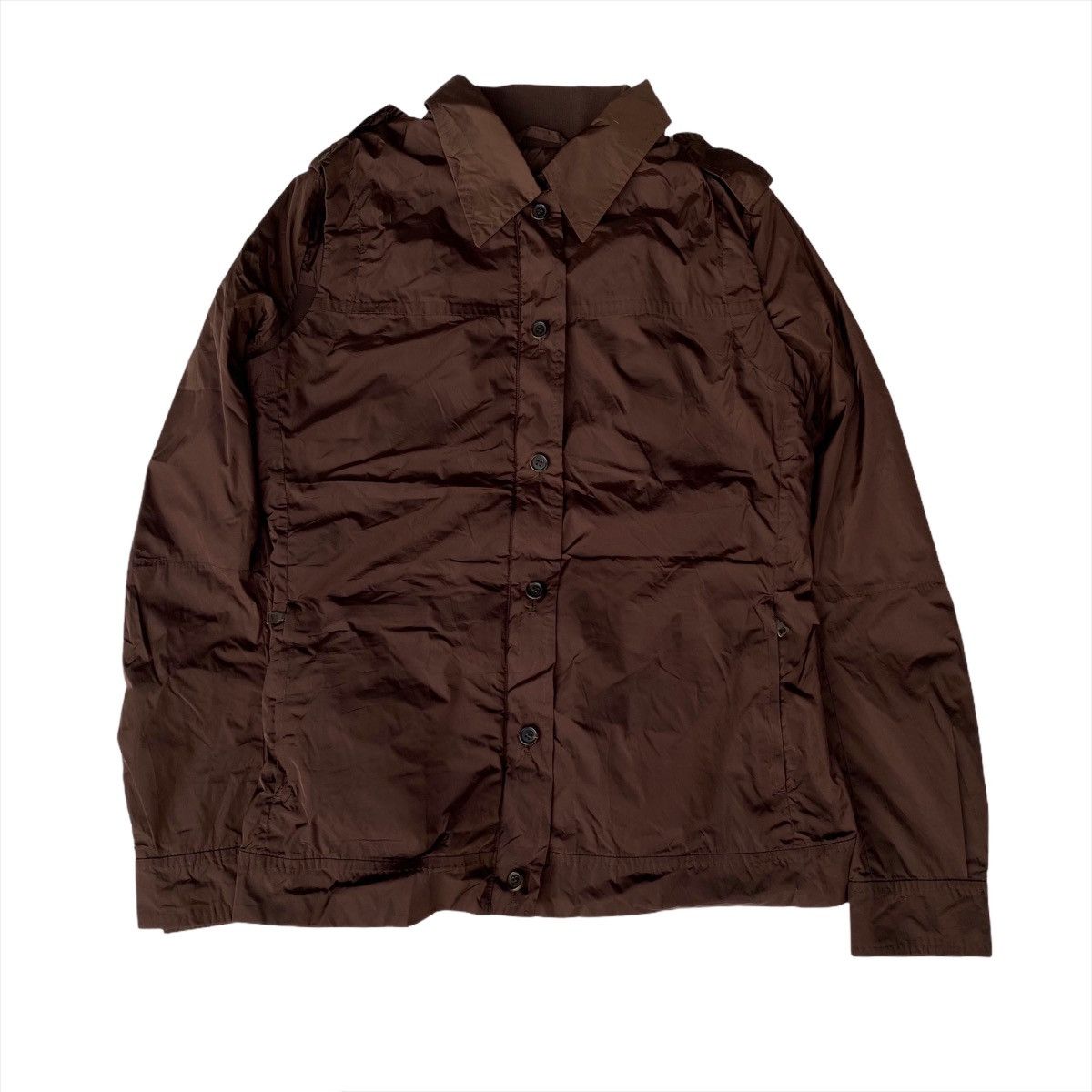 Pre-owned Prada Nylon Jacket In Brown