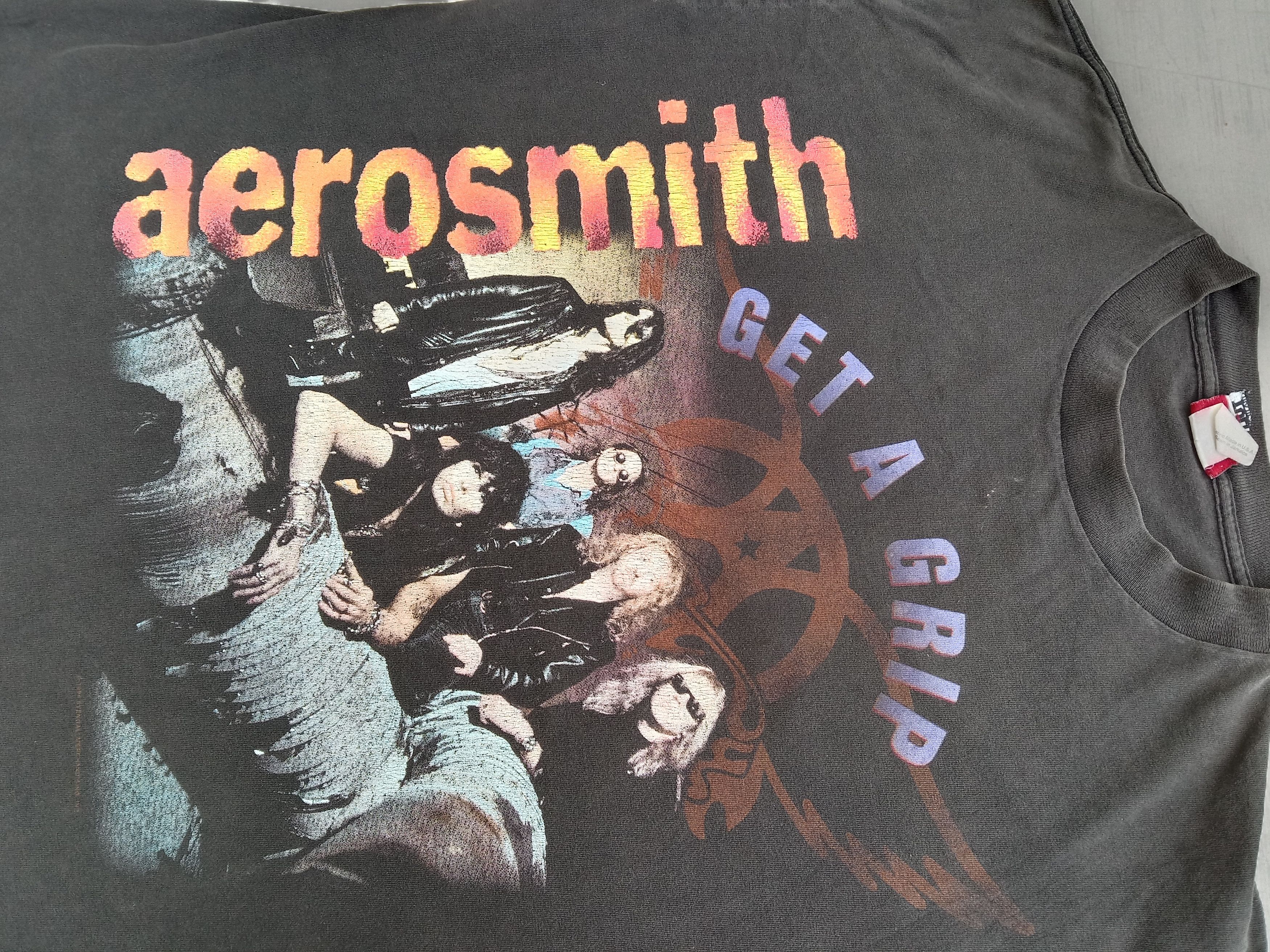Band Tees vintage 90s aerosmith tour 94 giants tag shirt Size US XL / EU 56 / 4 - 7 Thumbnail