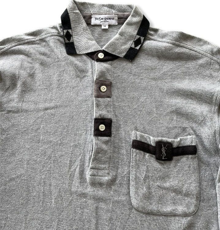 Yves Saint Laurent YVES SAINT LAUREN LONG SLEEVE POLO SHIRT Size US M / EU 48-50 / 2 - 1 Thumbnail