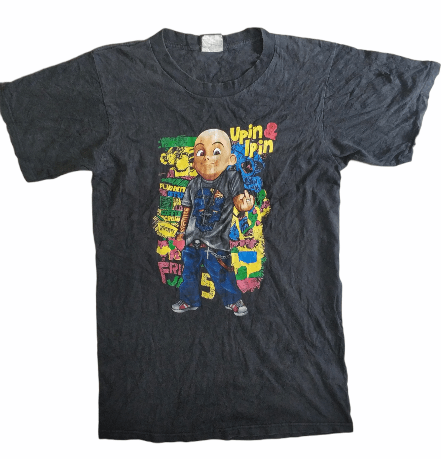 Anime 🔥Distressed Upin Ipin Famous Cartoon Fuck Up Tees Size US M / EU 48-50 / 2 - 1 Thumbnail