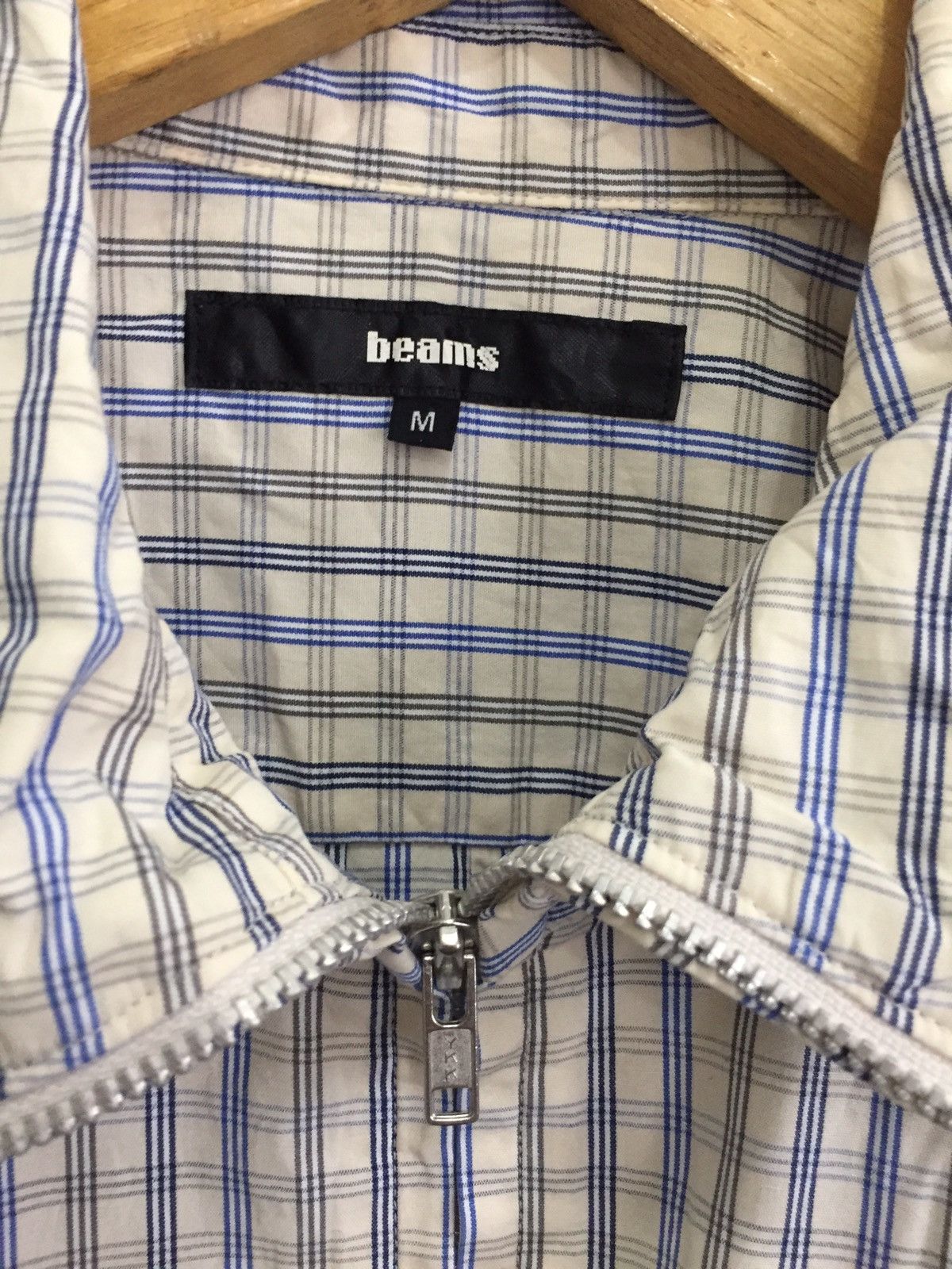 Beams Plus Beams 🇯🇵 Small Checked Plaid Light Zipper Jacket Size US M / EU 48-50 / 2 - 2 Thumbnail