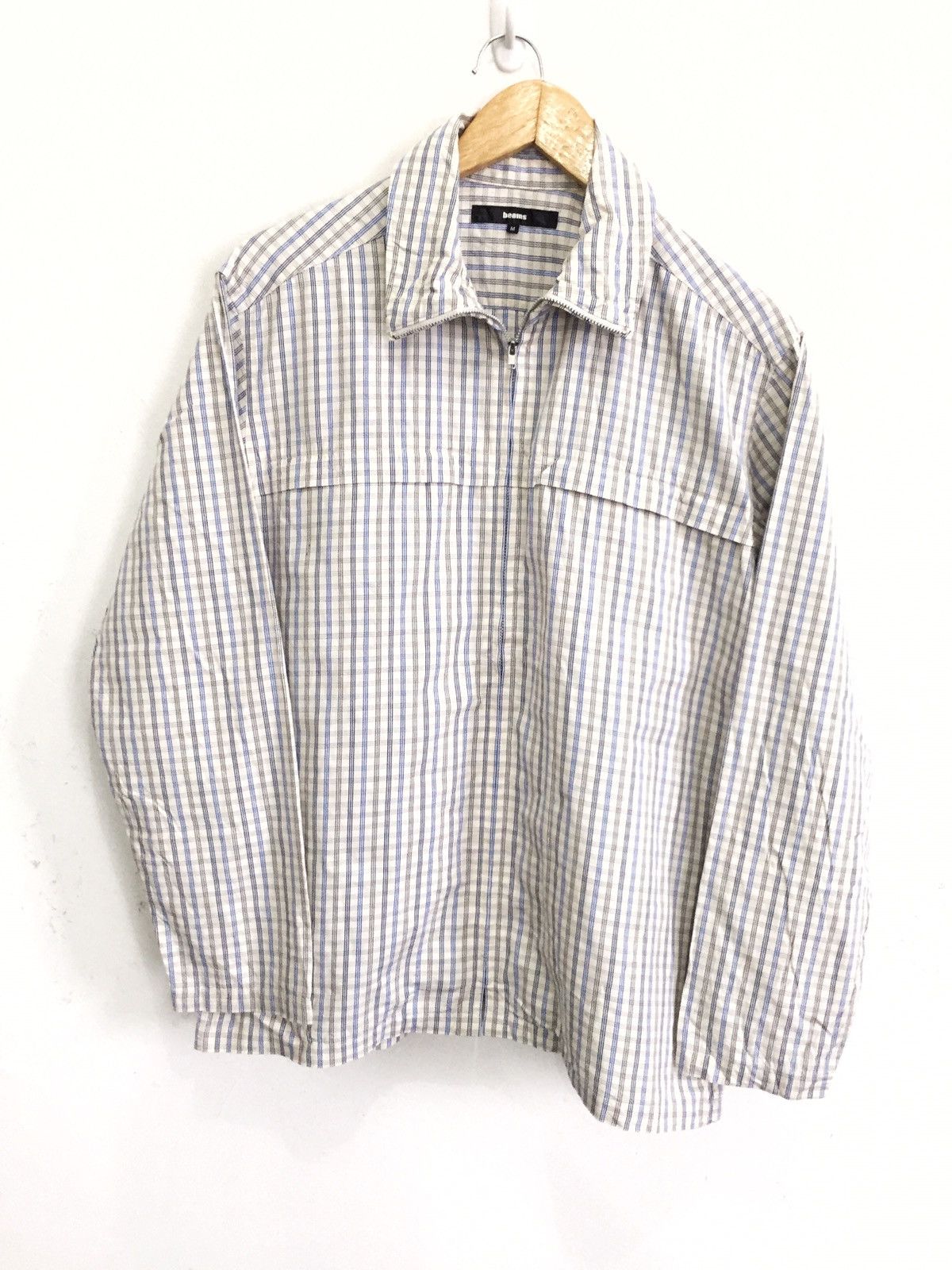 Beams Plus Beams 🇯🇵 Small Checked Plaid Light Zipper Jacket Size US M / EU 48-50 / 2 - 1 Thumbnail