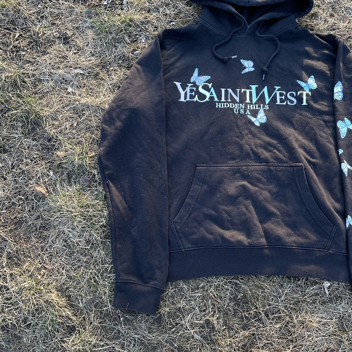 Vintage Vintage Y2K YeSaintWest Faded Logo Hoodie Streetwear Baggy L Size US L / EU 52-54 / 3 - 3 Thumbnail