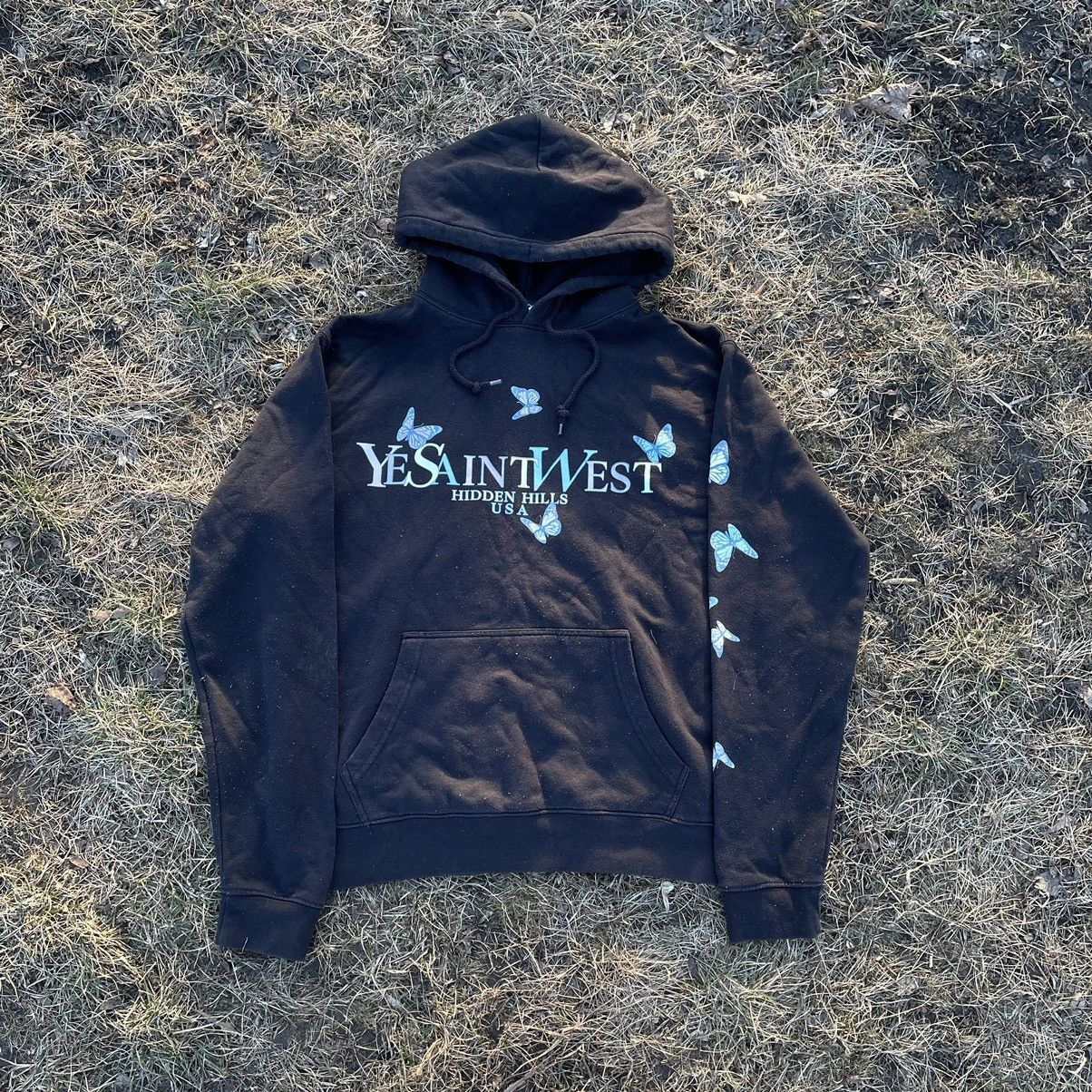 Vintage Vintage Y2K YeSaintWest Faded Logo Hoodie Streetwear Baggy L Size US L / EU 52-54 / 3 - 1 Thumbnail