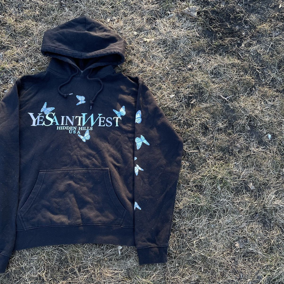Vintage Vintage Y2K YeSaintWest Faded Logo Hoodie Streetwear Baggy L Size US L / EU 52-54 / 3 - 2 Thumbnail