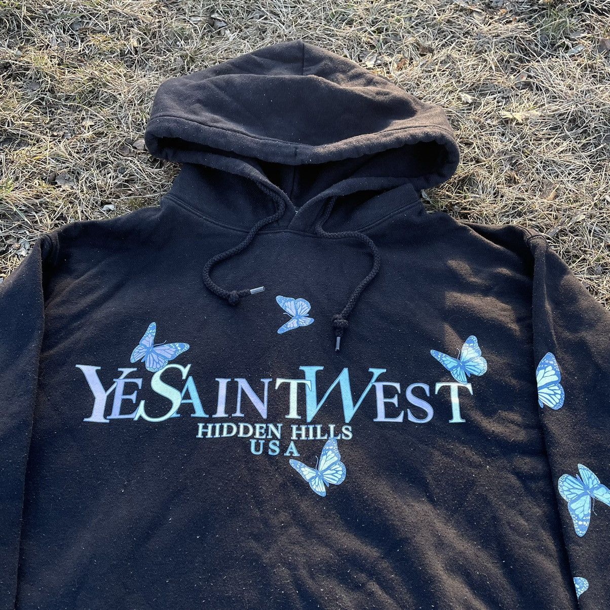 Vintage Vintage Y2K YeSaintWest Faded Logo Hoodie Streetwear Baggy L Size US L / EU 52-54 / 3 - 5 Thumbnail