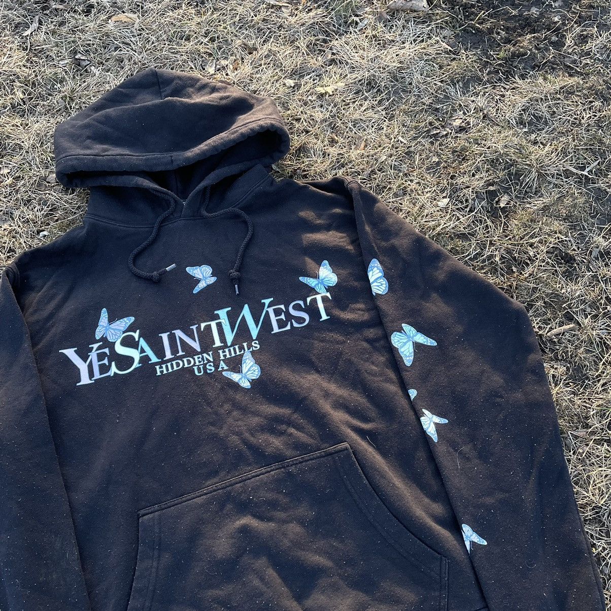 Vintage Vintage Y2K YeSaintWest Faded Logo Hoodie Streetwear Baggy L Size US L / EU 52-54 / 3 - 4 Thumbnail