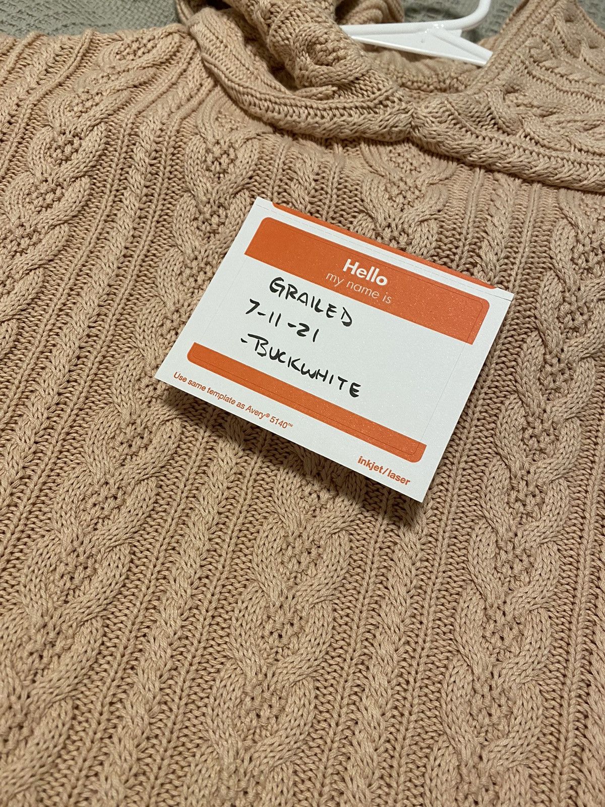 Kith × ONES STROKE Kith x Ones Stroke Cable knit hoodie Size US L / EU 52-54 / 3 - 4 Thumbnail