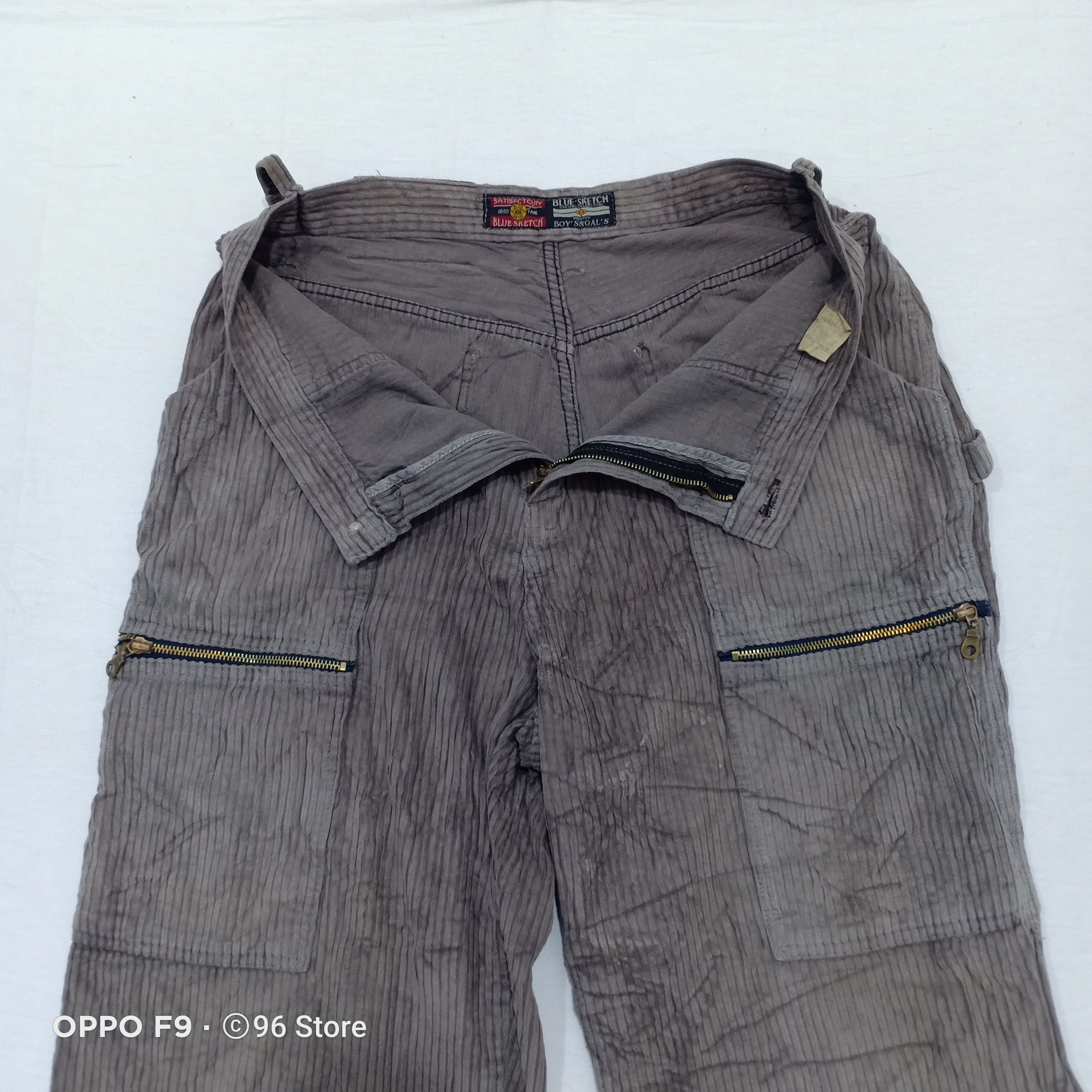 Japanese Brand Japanese Blue Sketch Corduroy Cargo Pant Size US 33 - 5 Thumbnail