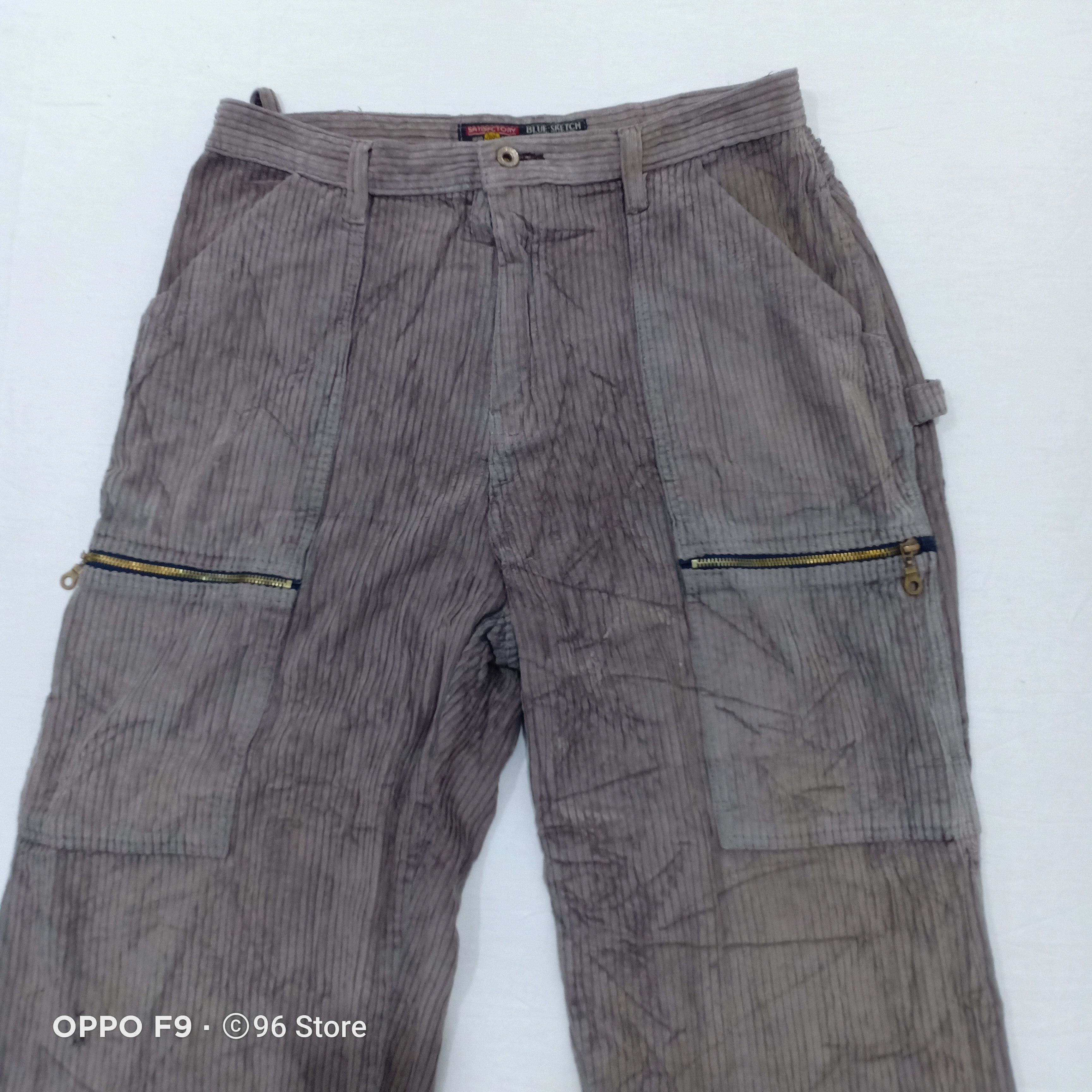 Japanese Brand Japanese Blue Sketch Corduroy Cargo Pant Size US 33 - 3 Thumbnail