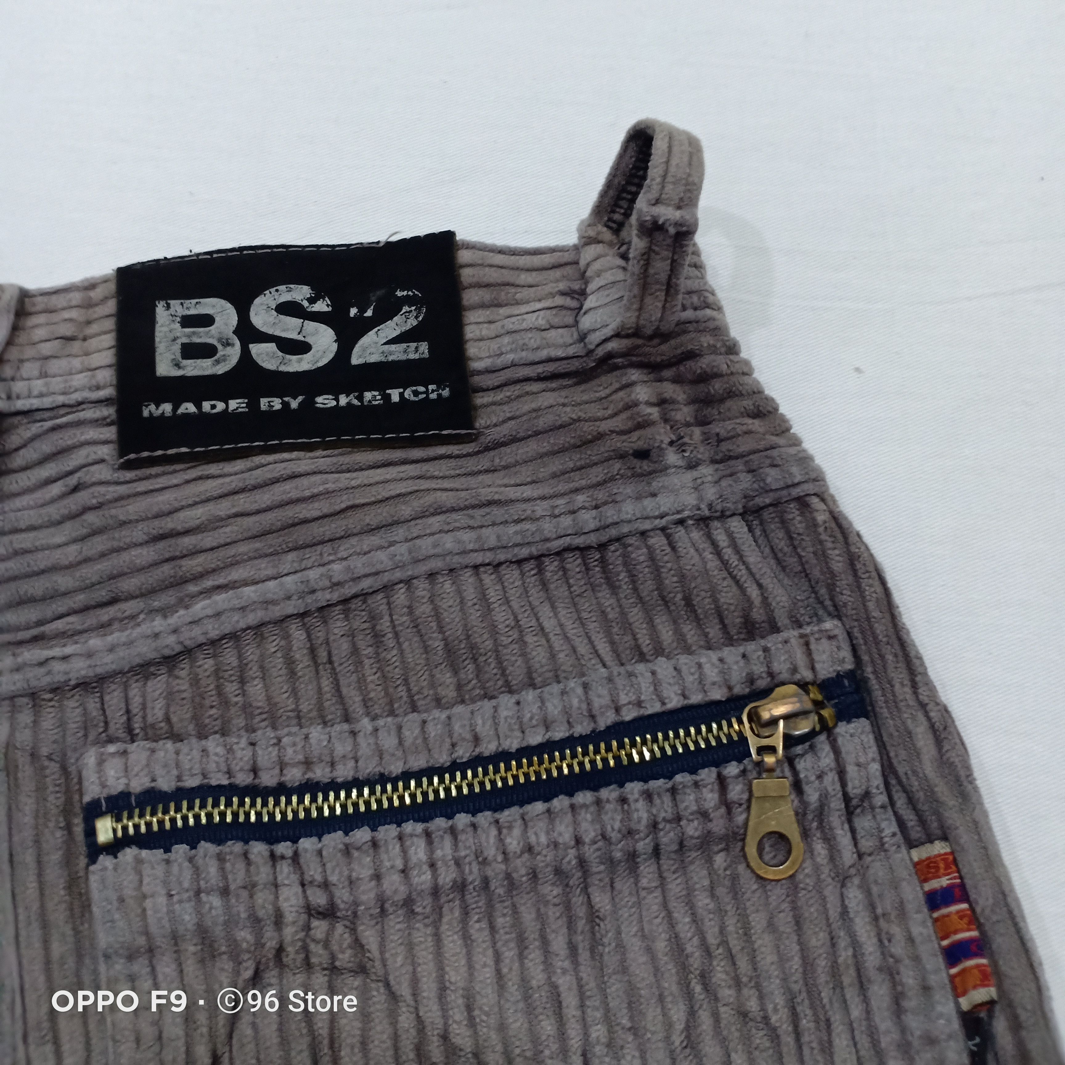 Japanese Brand Japanese Blue Sketch Corduroy Cargo Pant Size US 33 - 10 Thumbnail