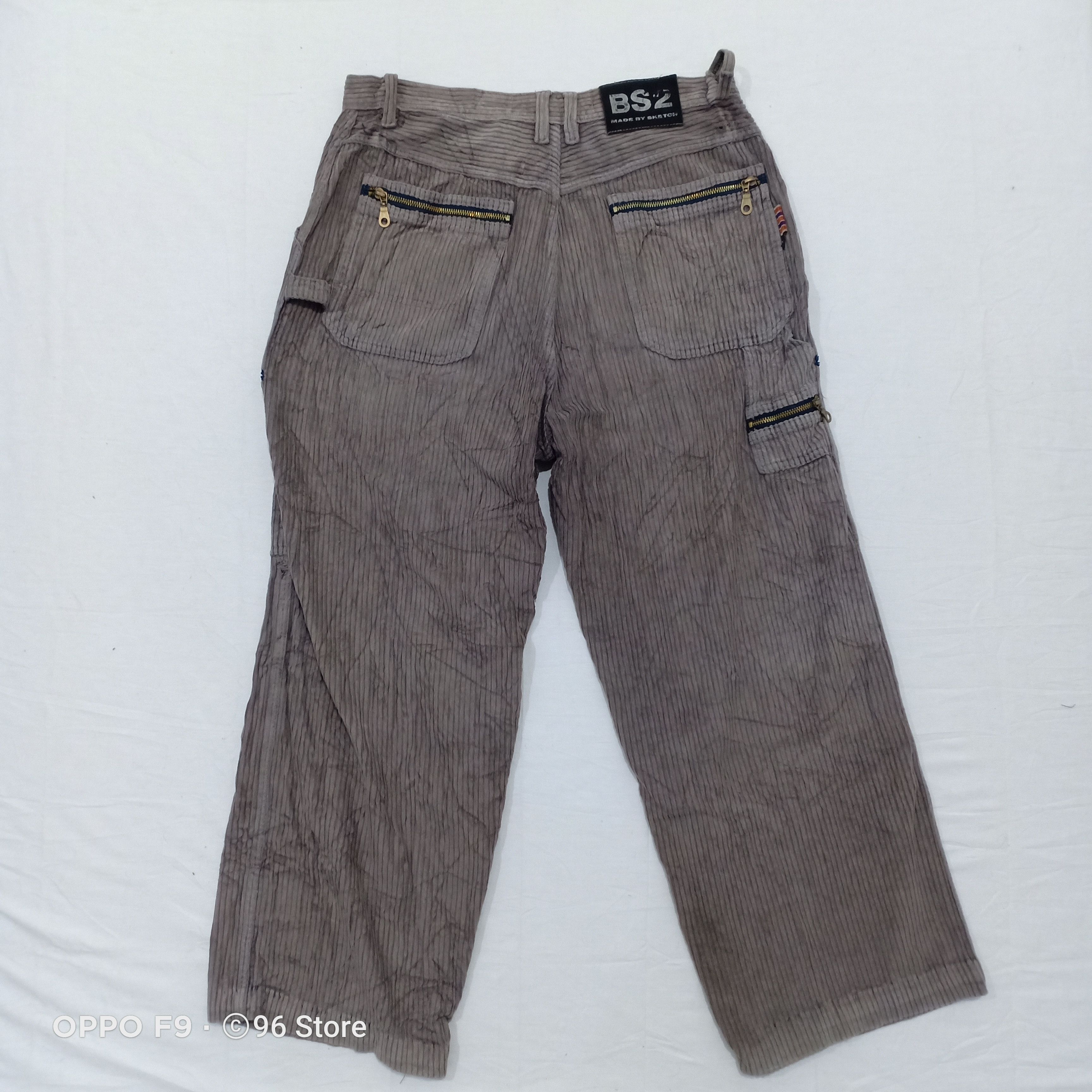 Japanese Brand Japanese Blue Sketch Corduroy Cargo Pant Size US 33 - 8 Thumbnail