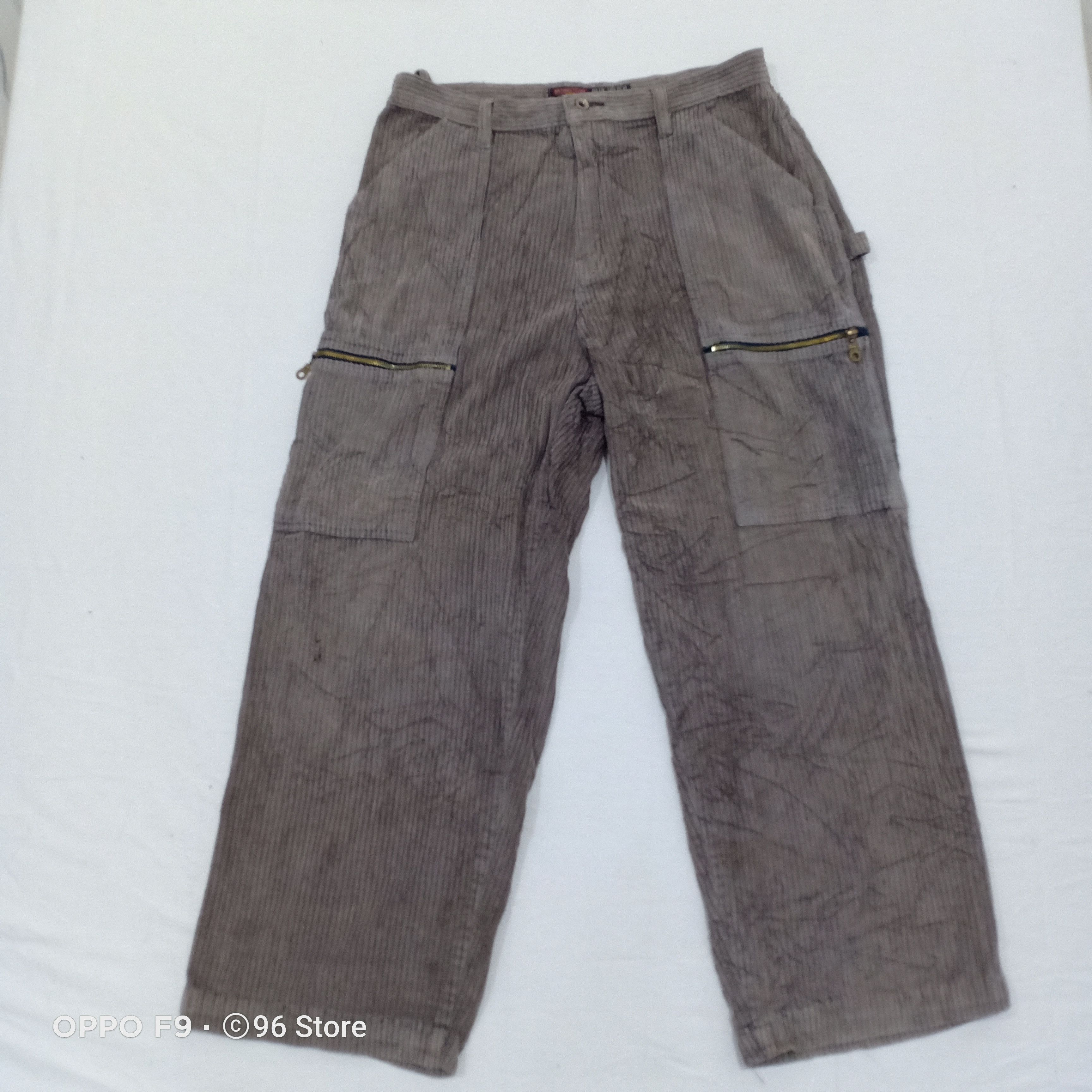 Japanese Brand Japanese Blue Sketch Corduroy Cargo Pant Size US 33 - 1 Thumbnail