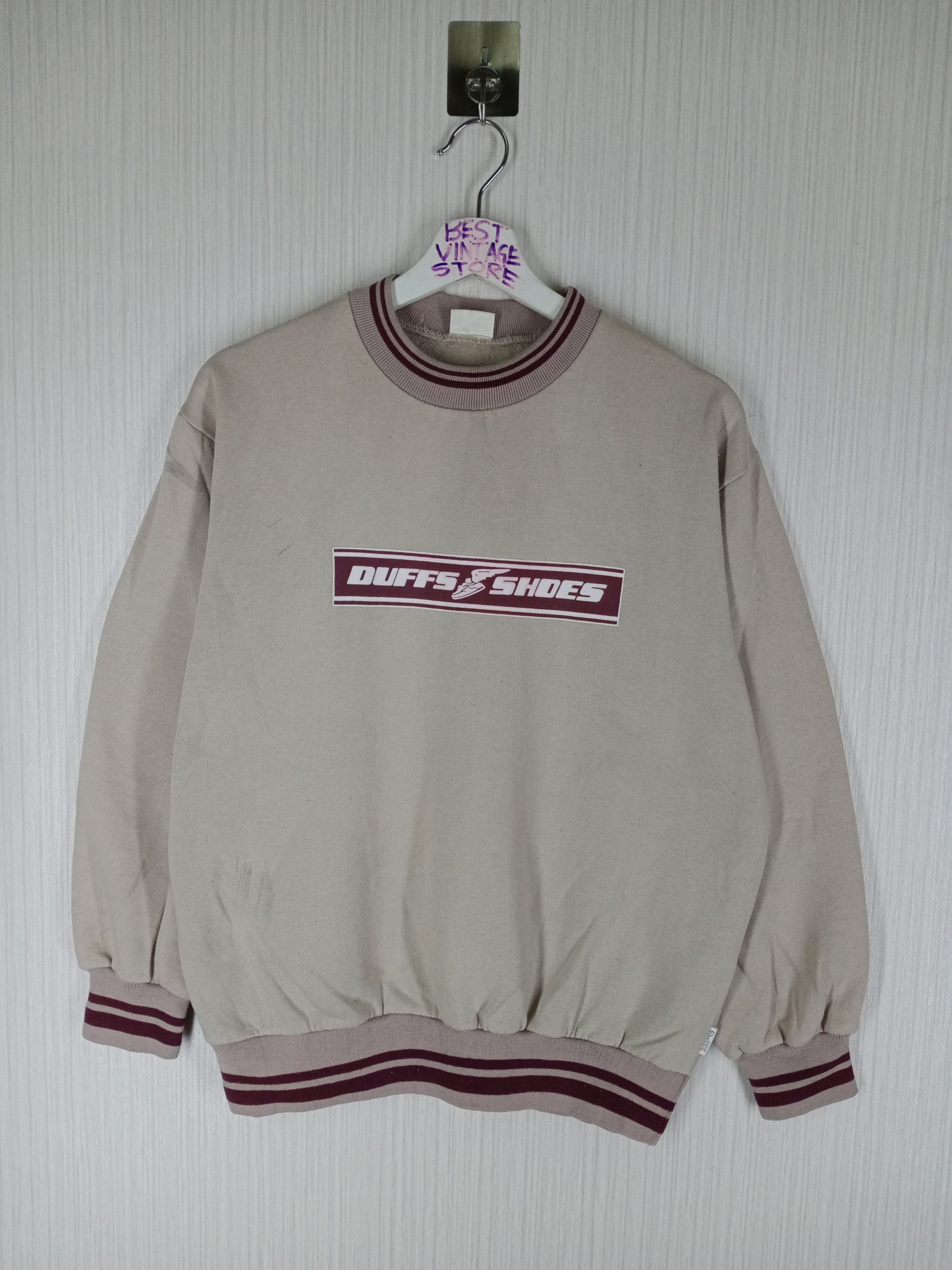 image of Skategang x Vintage 90's Duffs Shoes Skateboarding Box Logo Sweatshirt in No Colour (Size Medium)