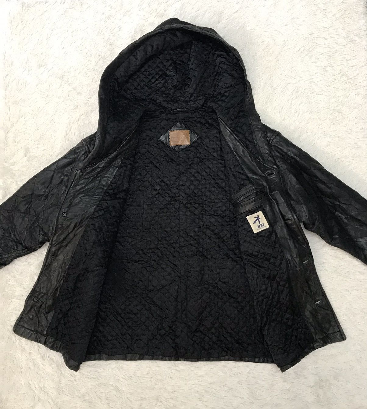 Hai Sporting Gear Hai Sporting Gear Issey Miyake Leather Jacket Hooded Size US M / EU 48-50 / 2 - 12 Thumbnail