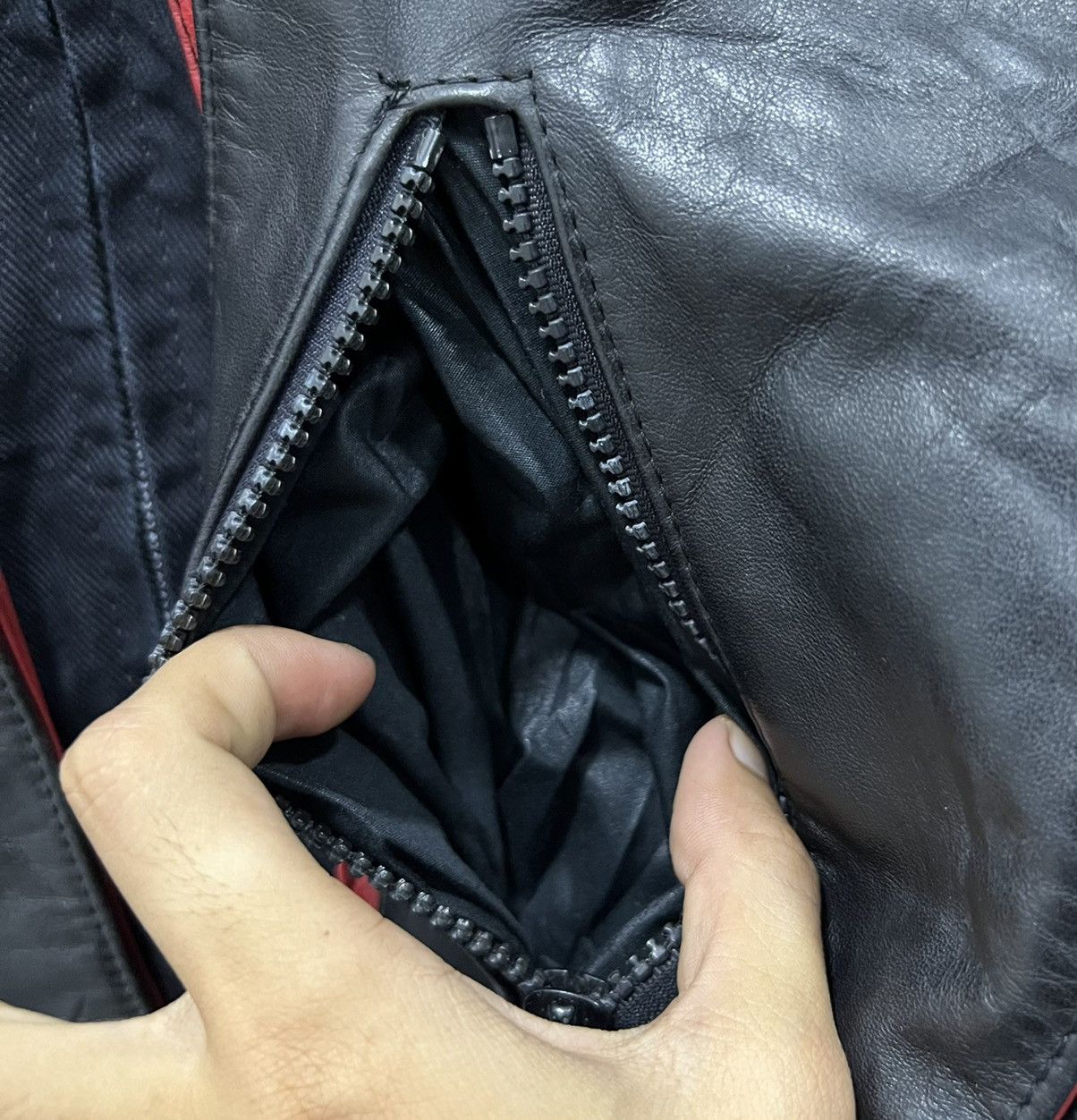 Genuine Leather VINTAGE LATHER JAPANESE BRAND JACKET Size US L / EU 52-54 / 3 - 6 Thumbnail