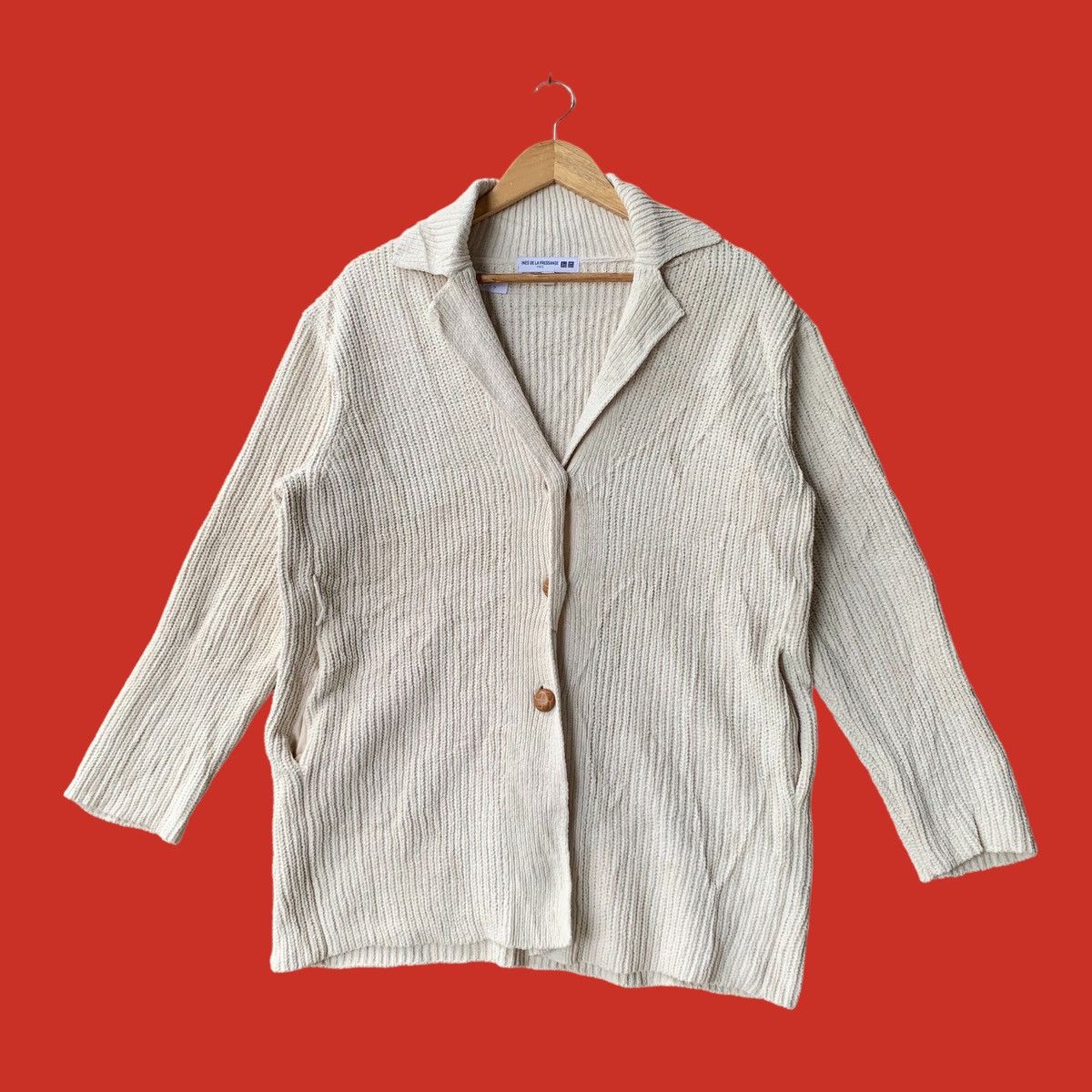 Designer × Japanese Brand × Uniqlo 🔥Rare ines de la fressange paris cardigan jacket Size L / US 10 / IT 46 - 1 Thumbnail